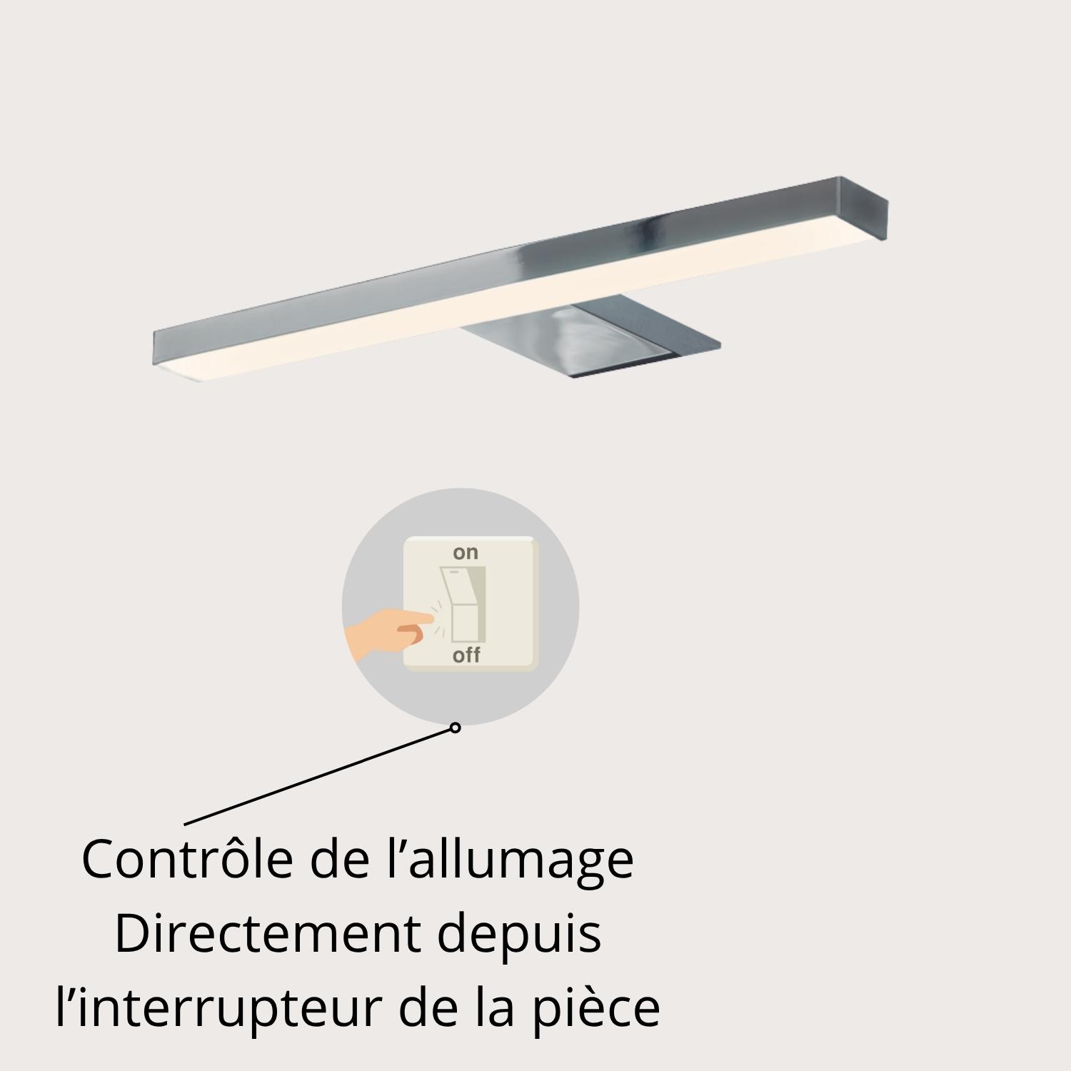 Spot LED chromé 25 cm SARAY