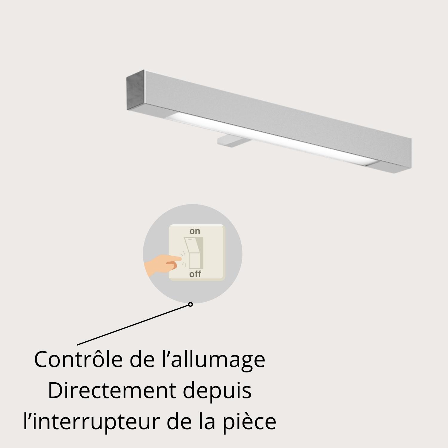Spot LED chromé 30 cm VERONICA