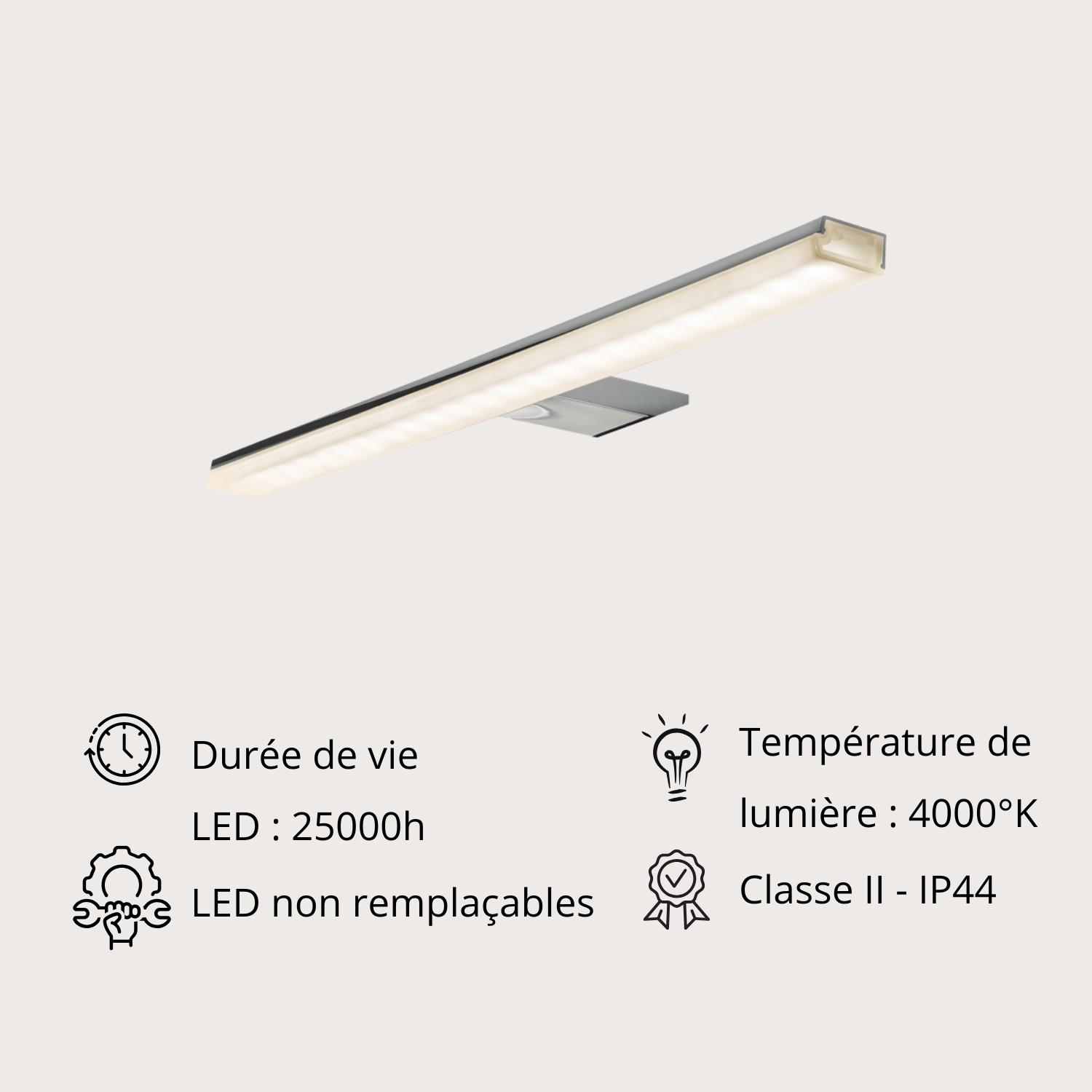 Spot LED pour miroir an aluminium 45,8cm