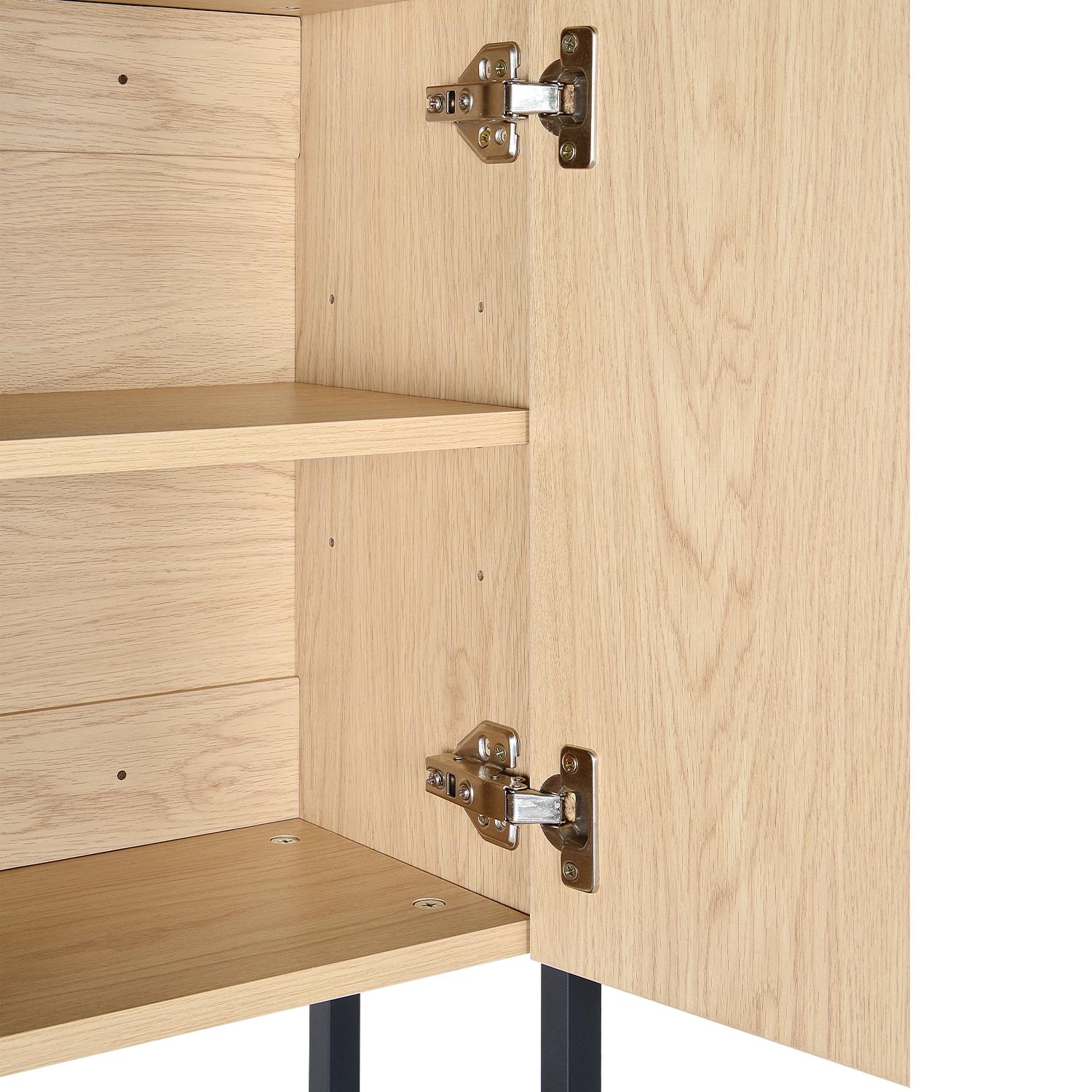 Meuble wc pont de rangement étagère wc bois et métal JAMY