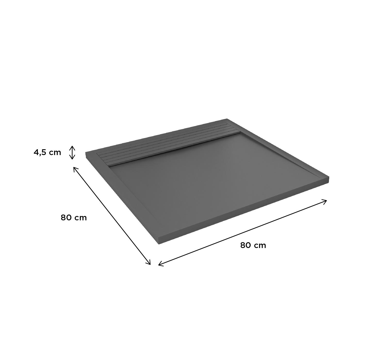 Receveur de douche 100x80 cm en béton blanc