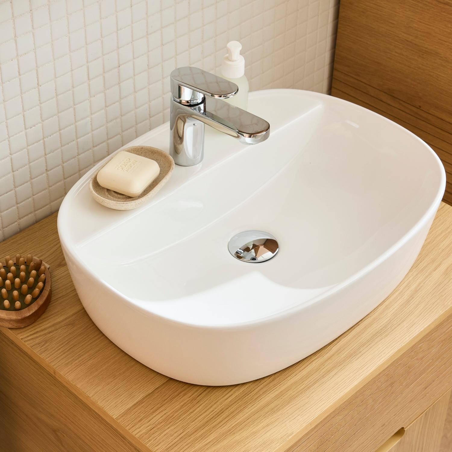 Robinet de salle de bain mitigeur bec bas H12,3cm