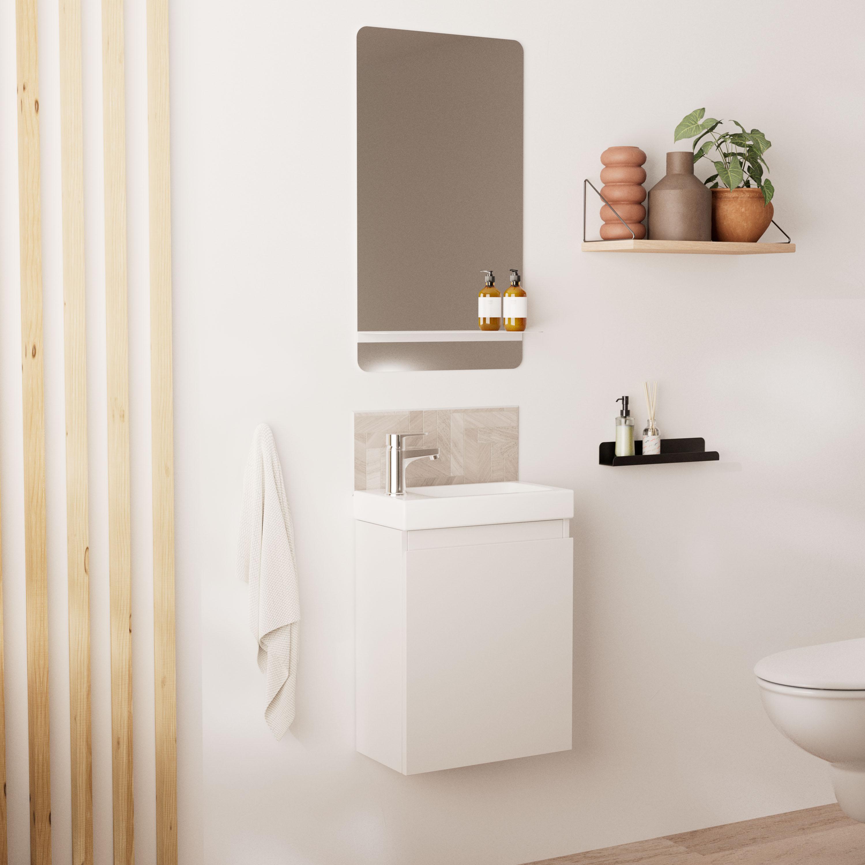 Ensemble meuble lave-mains LISA + Robinet TAP + Miroir SIMONA