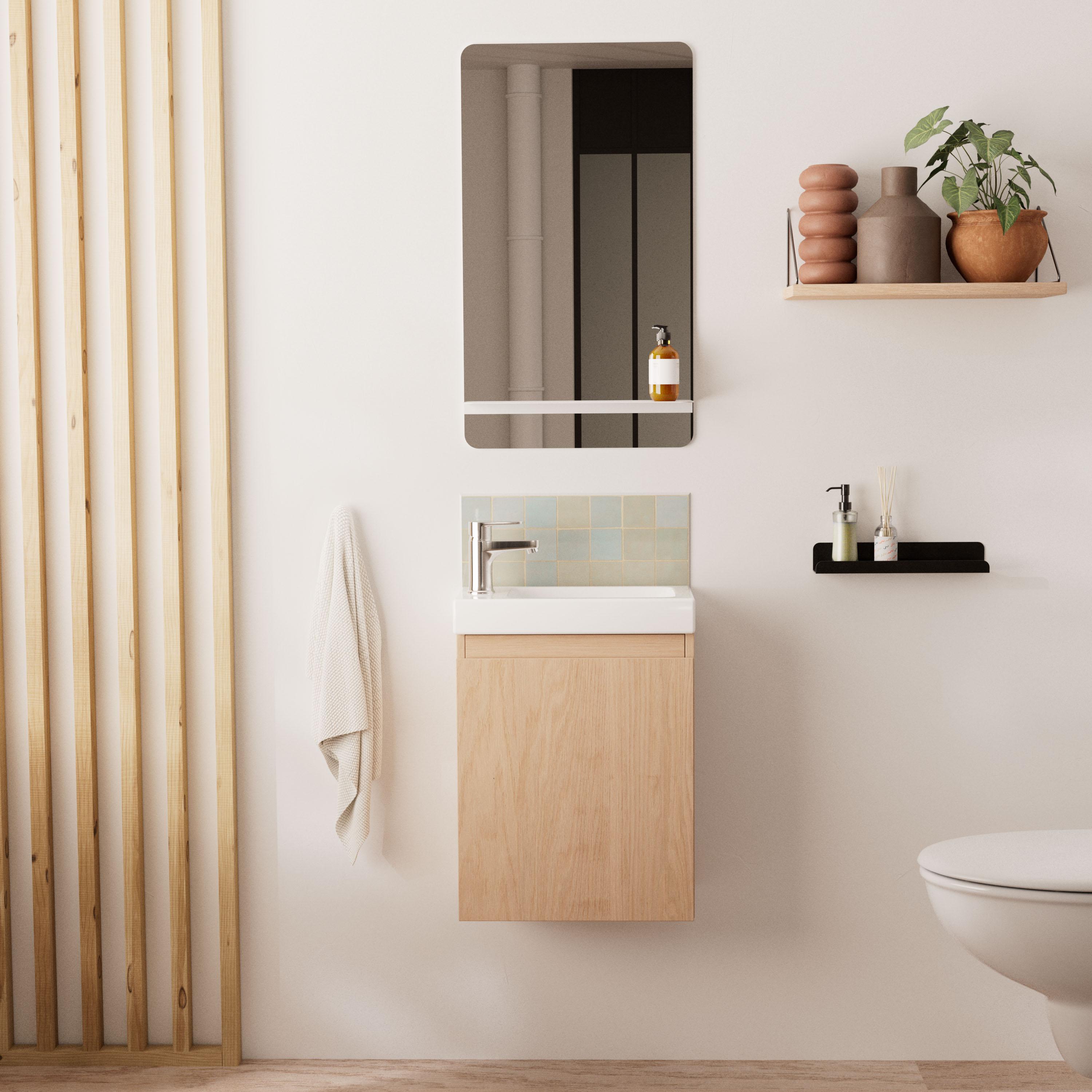 Ensemble meuble lave-mains LISA + Robinet TAP + Miroir SIMONA