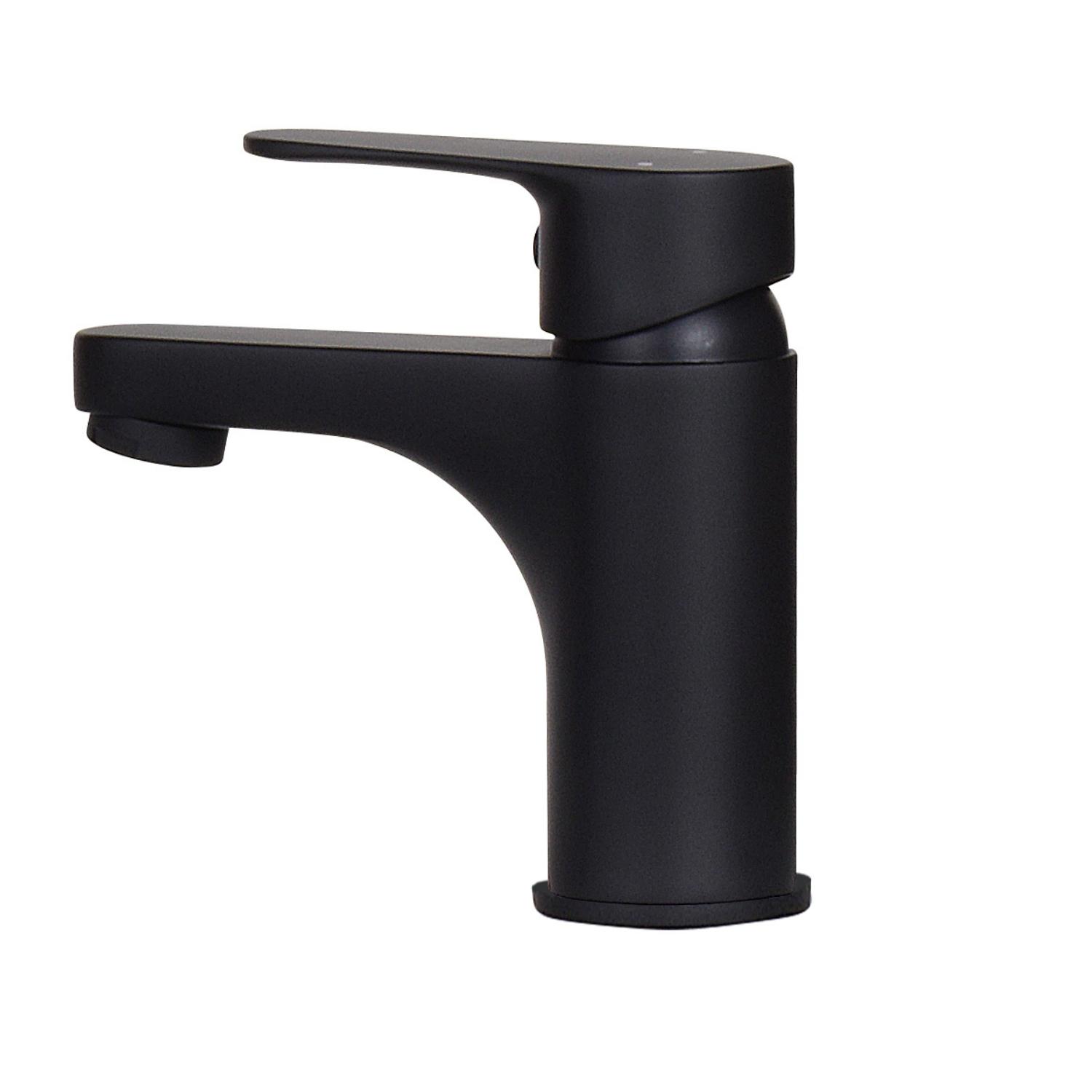 Ensemble lave-mains angle suspendu avec robinet et armoire d'angle décor chêne