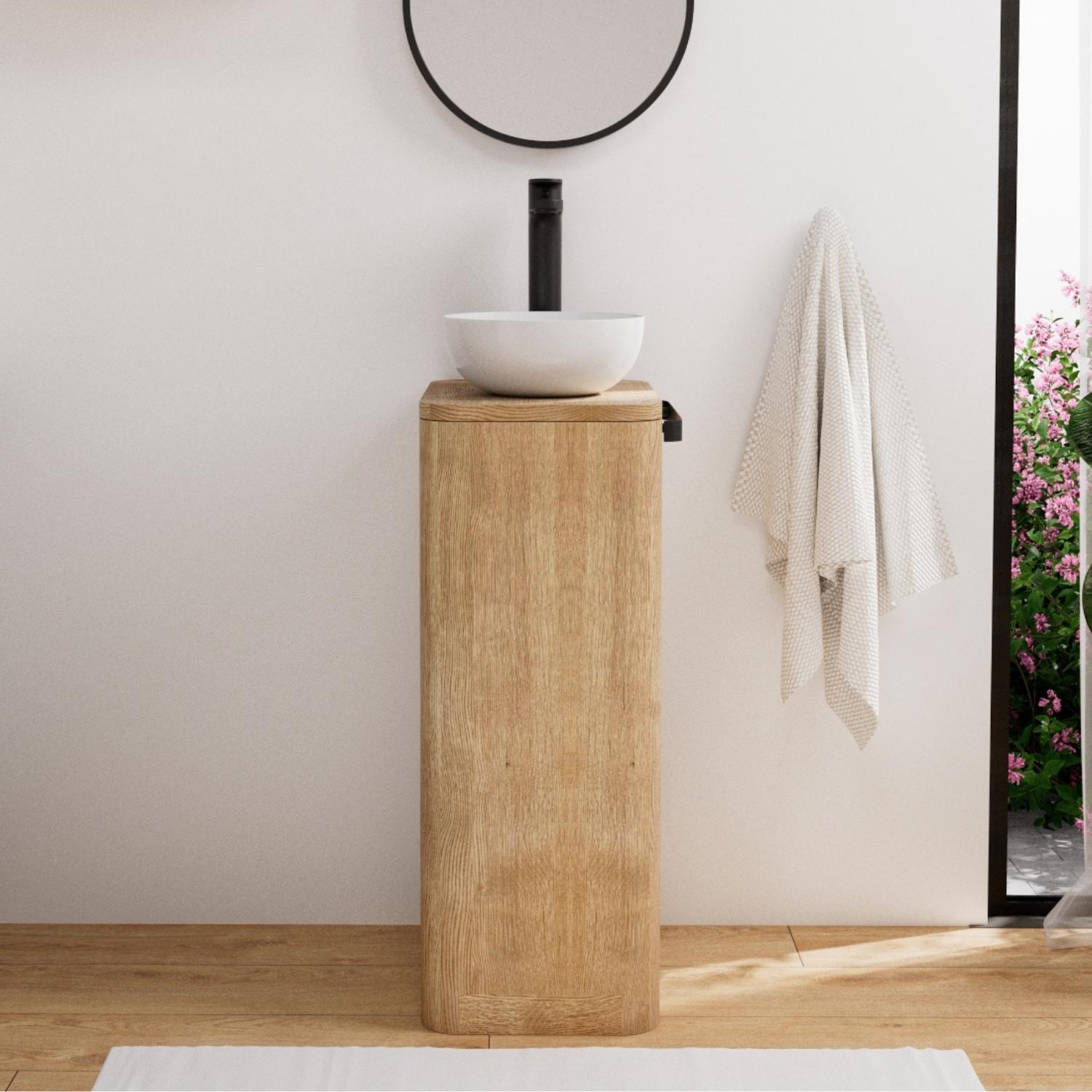 Ensemble meuble lave-mains TOM + vasque MAUD + robinet ROB