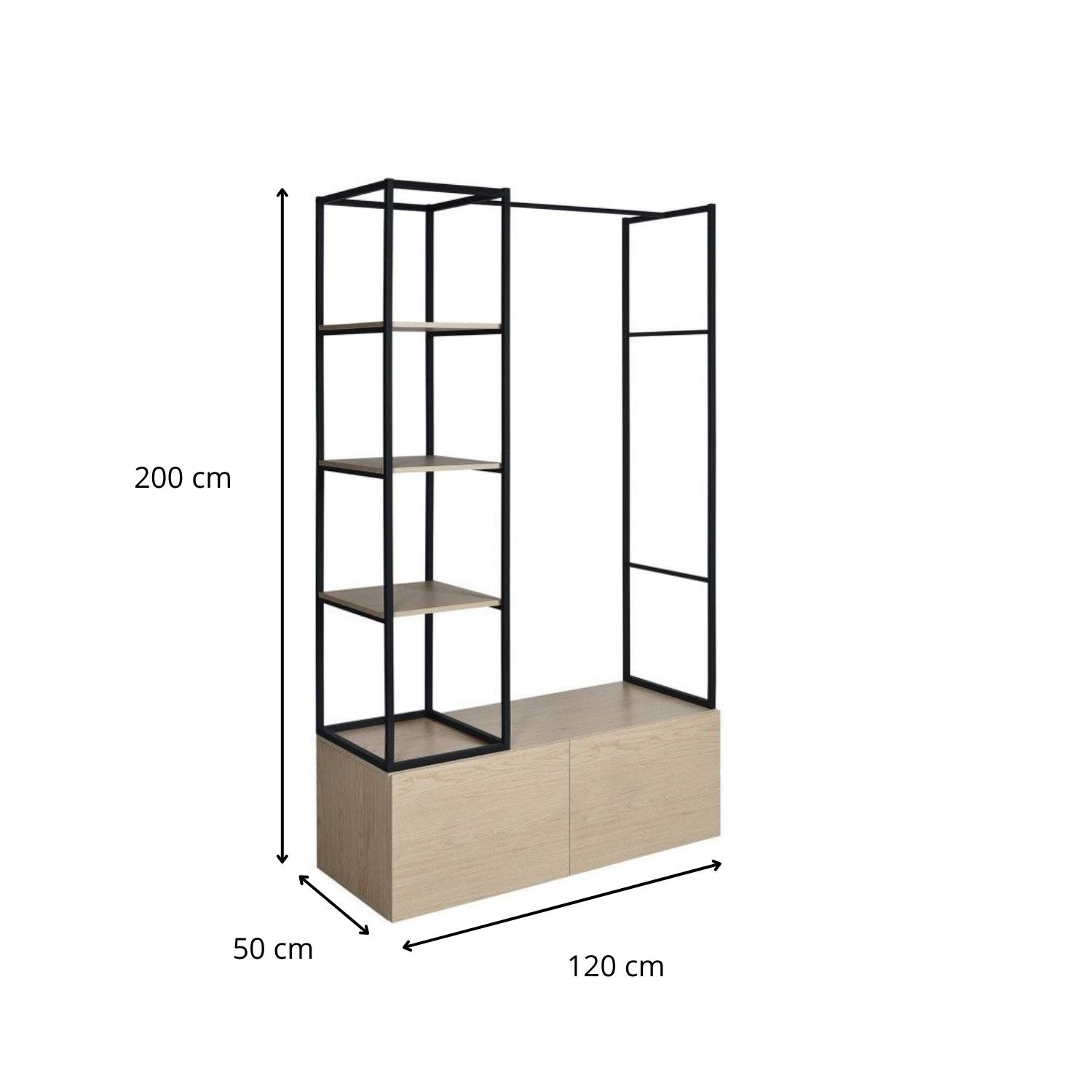 Portant vêtements bois et métal L120 x H200 cm KLEID