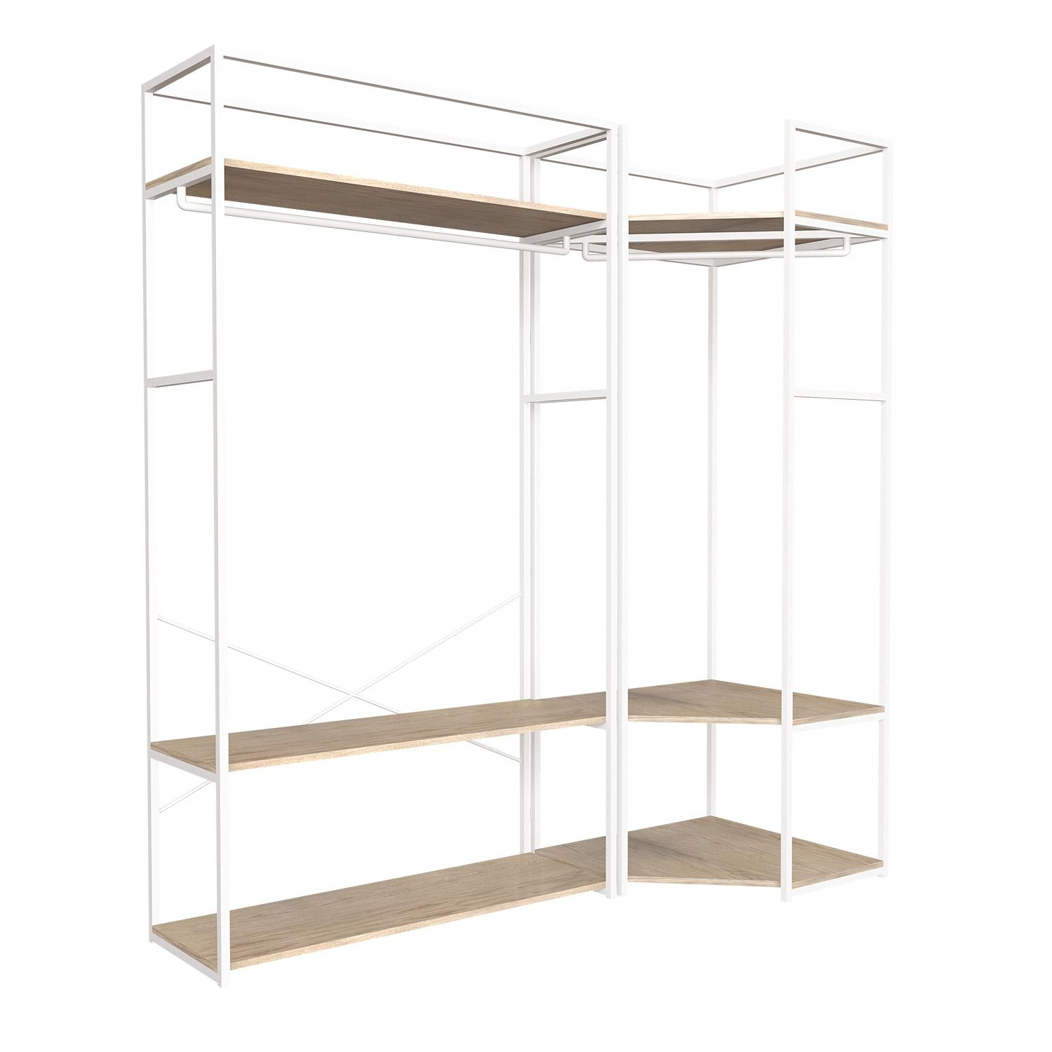 Portants vêtements bois et métal NOIR - Lot de 2 - JUNE