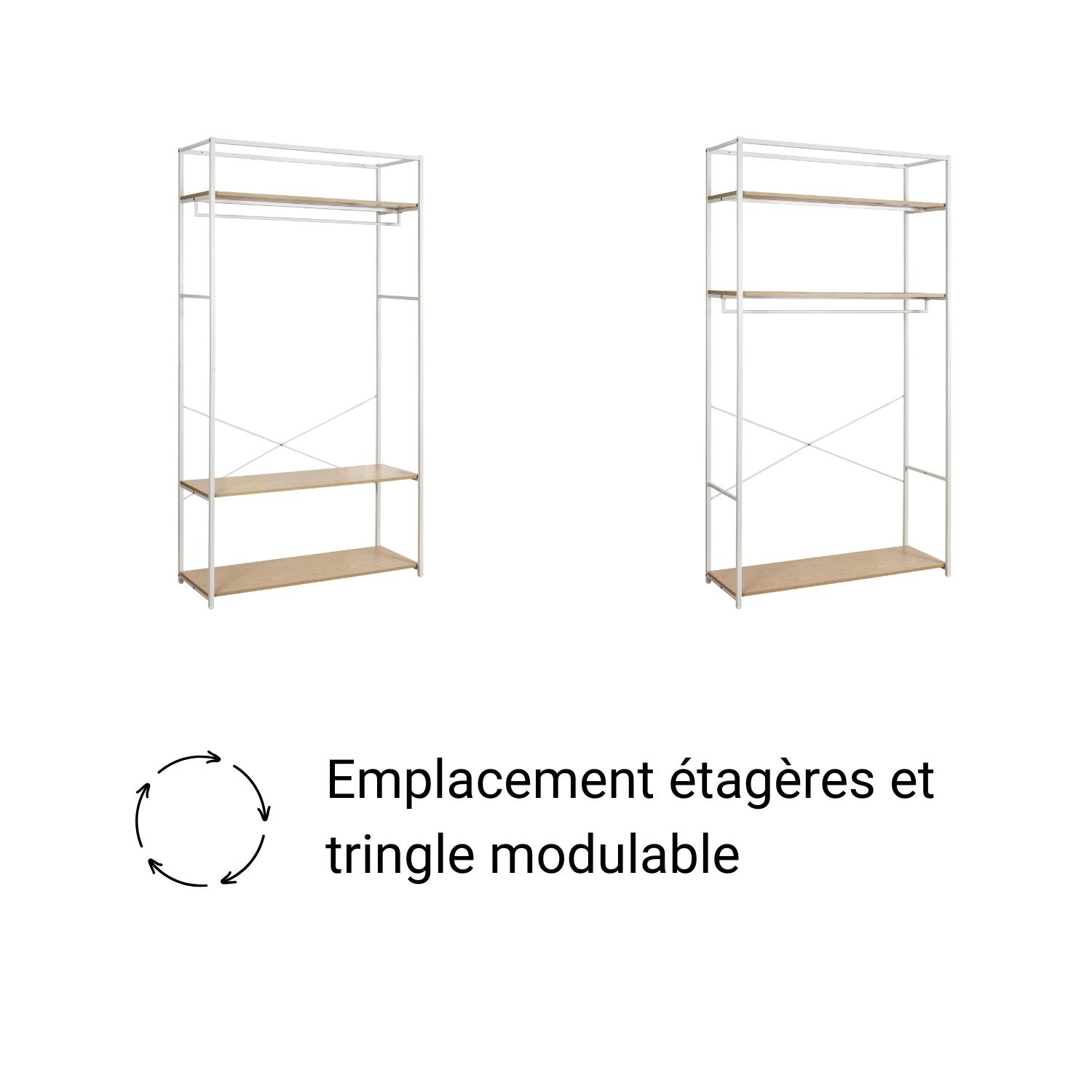 Portants Vêtements en bois et métal NOIR - Lot de 2 - JUNE