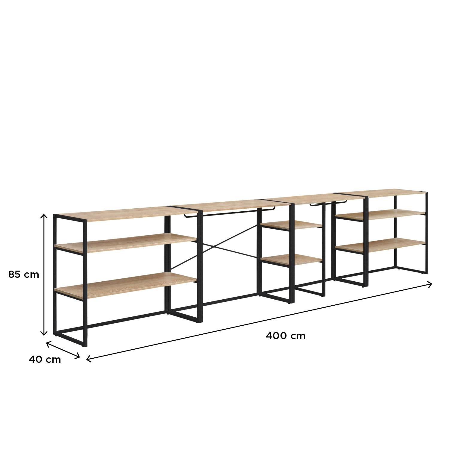 Portants vêtements sous combles modulables - Lot de 4