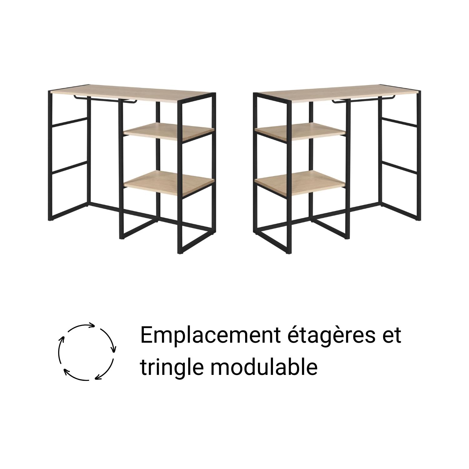 Portants vêtements sous combles modulables - Lot de 4