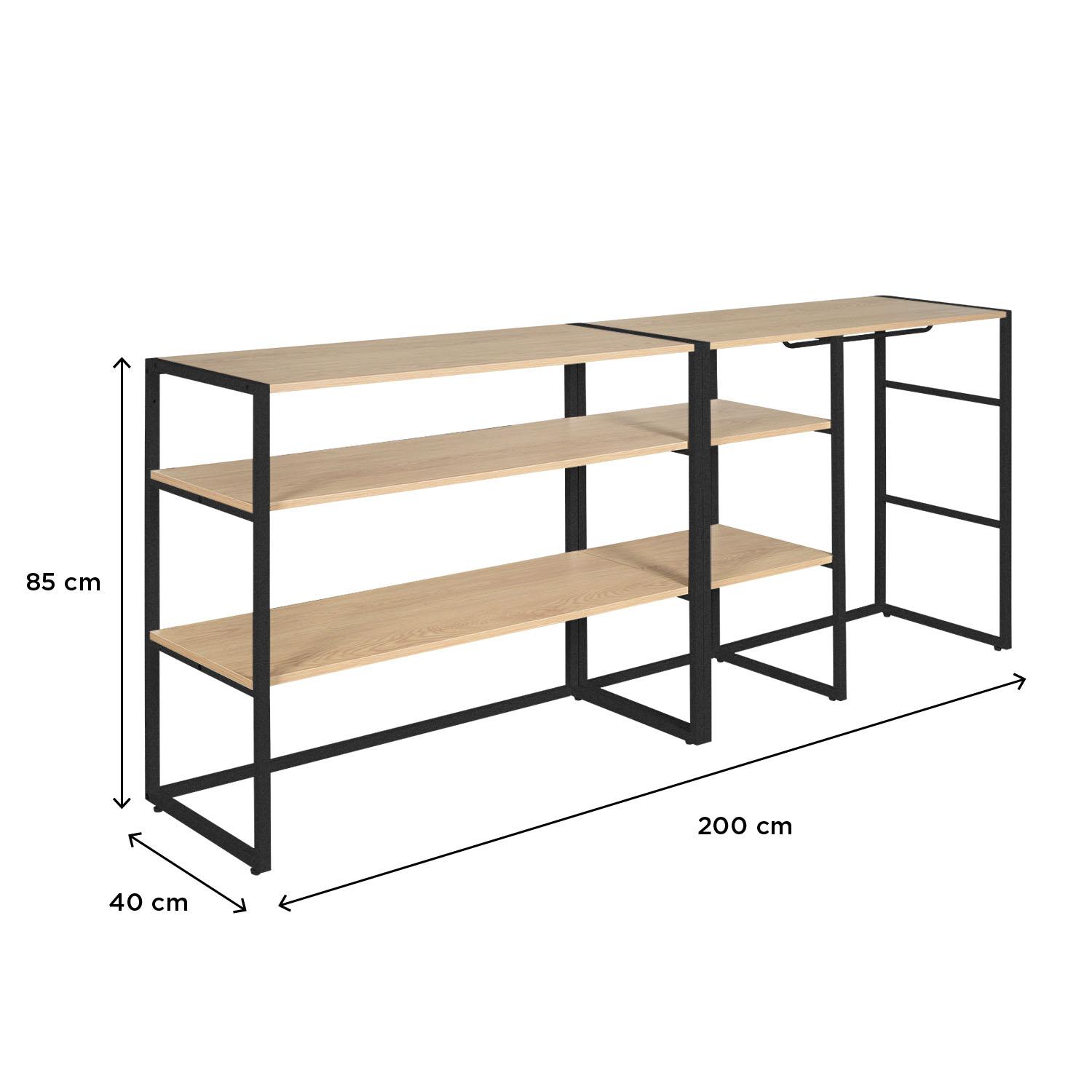 Portants vêtements sous combles modulables - Lot de 2