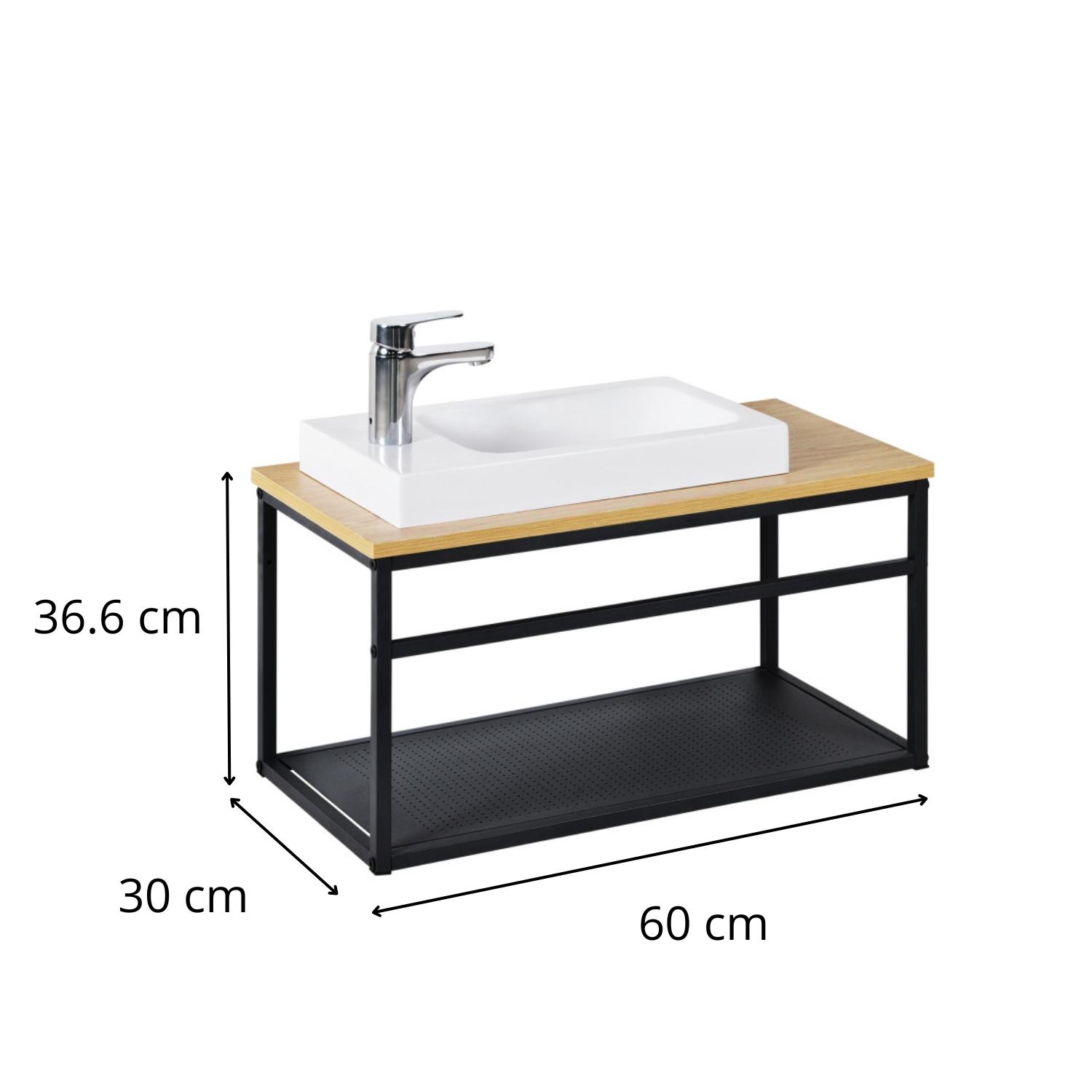 Meuble lave-mains vasque blanche WILO