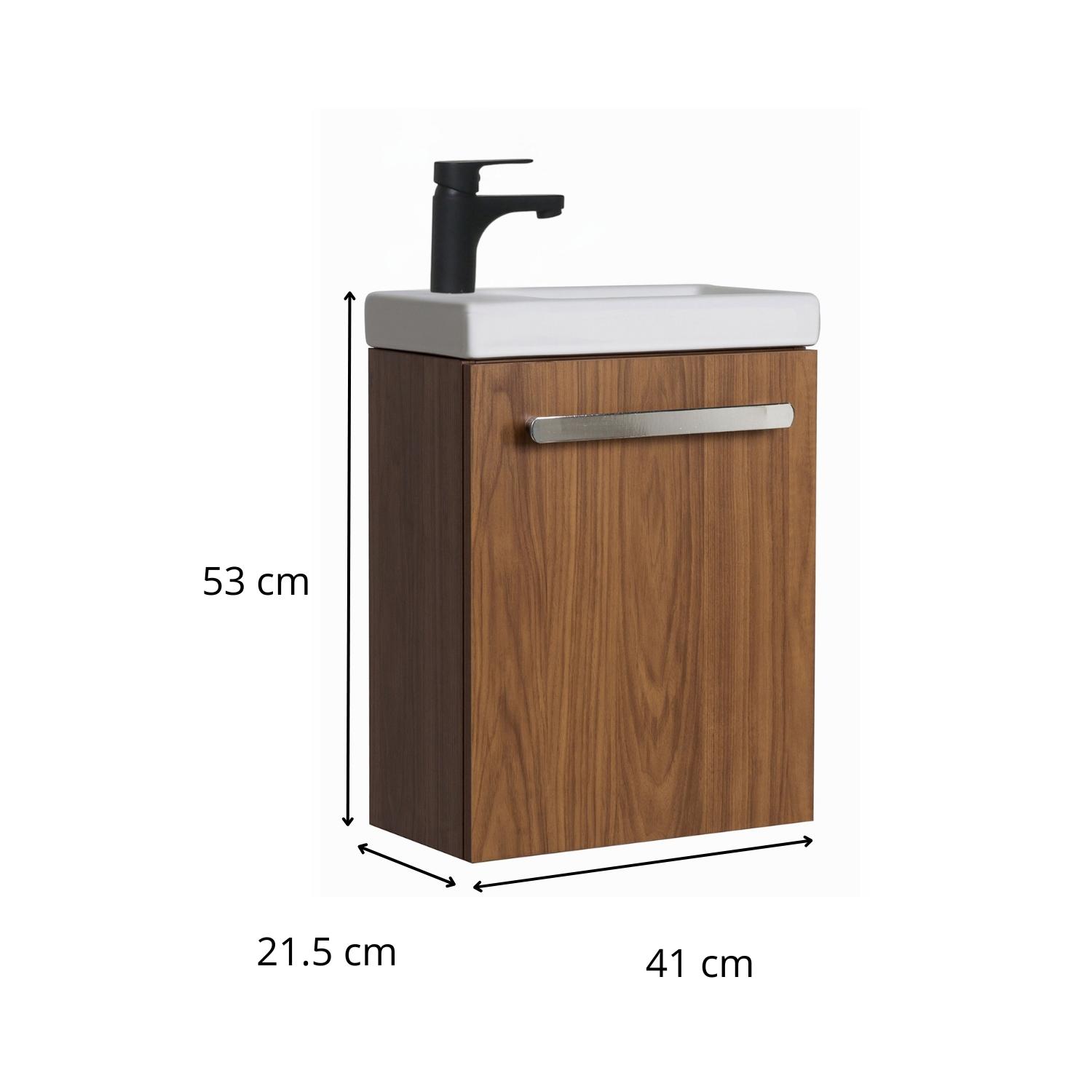 Ensemble meuble lave-mains noir carbone NEVADA avec robinet noir
