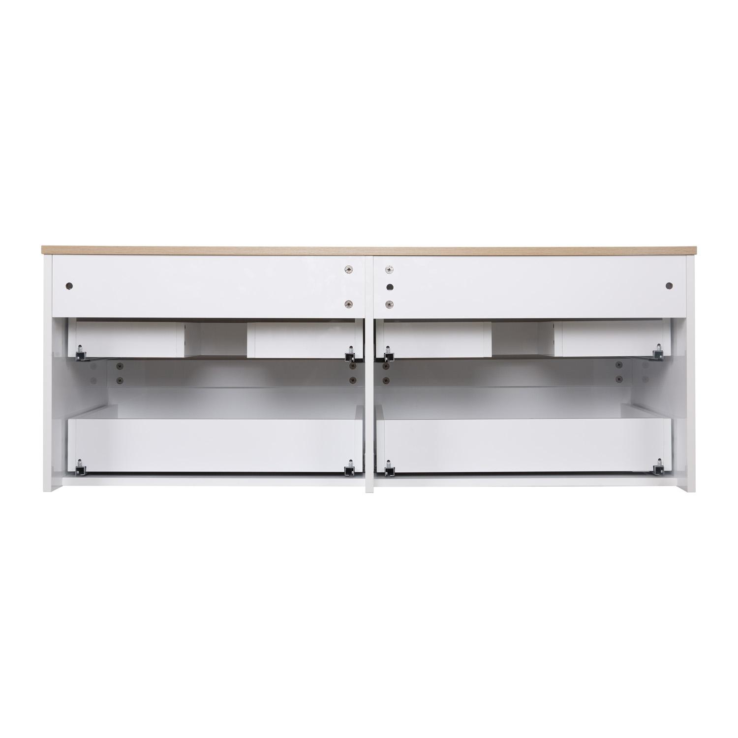 Ensemble meuble double vasque noir carbone 120 cm  + 2 vasques + 2 robinets
