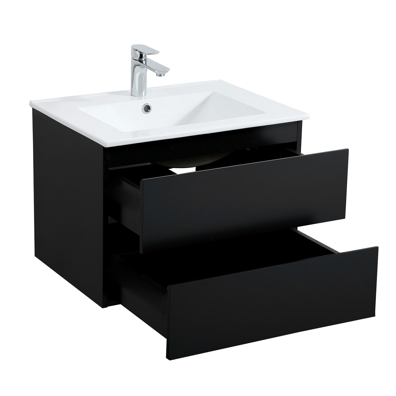 Meuble simple vasque décor chêne  60cm + vasque
