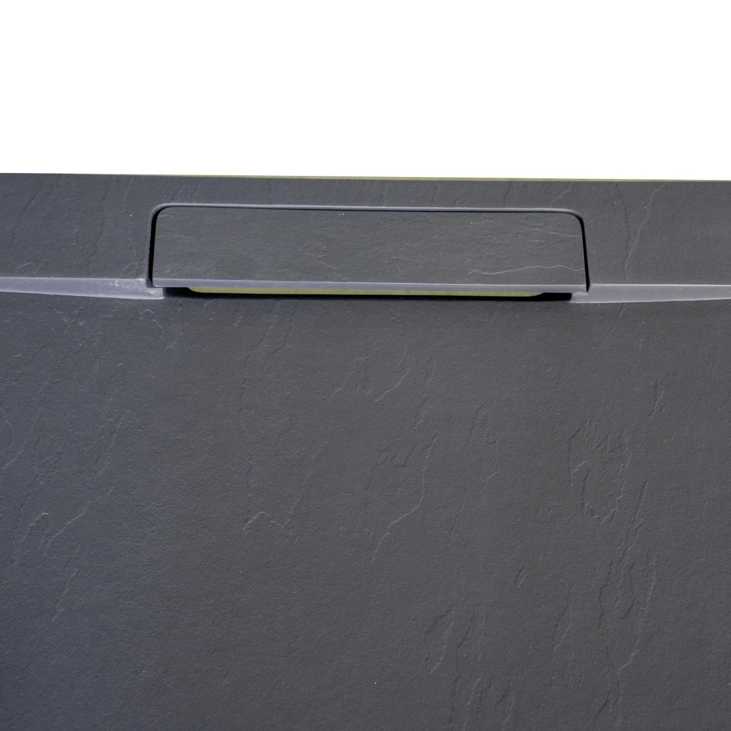 Receveur de douche aspect ardoise extra-plat 100x80cm