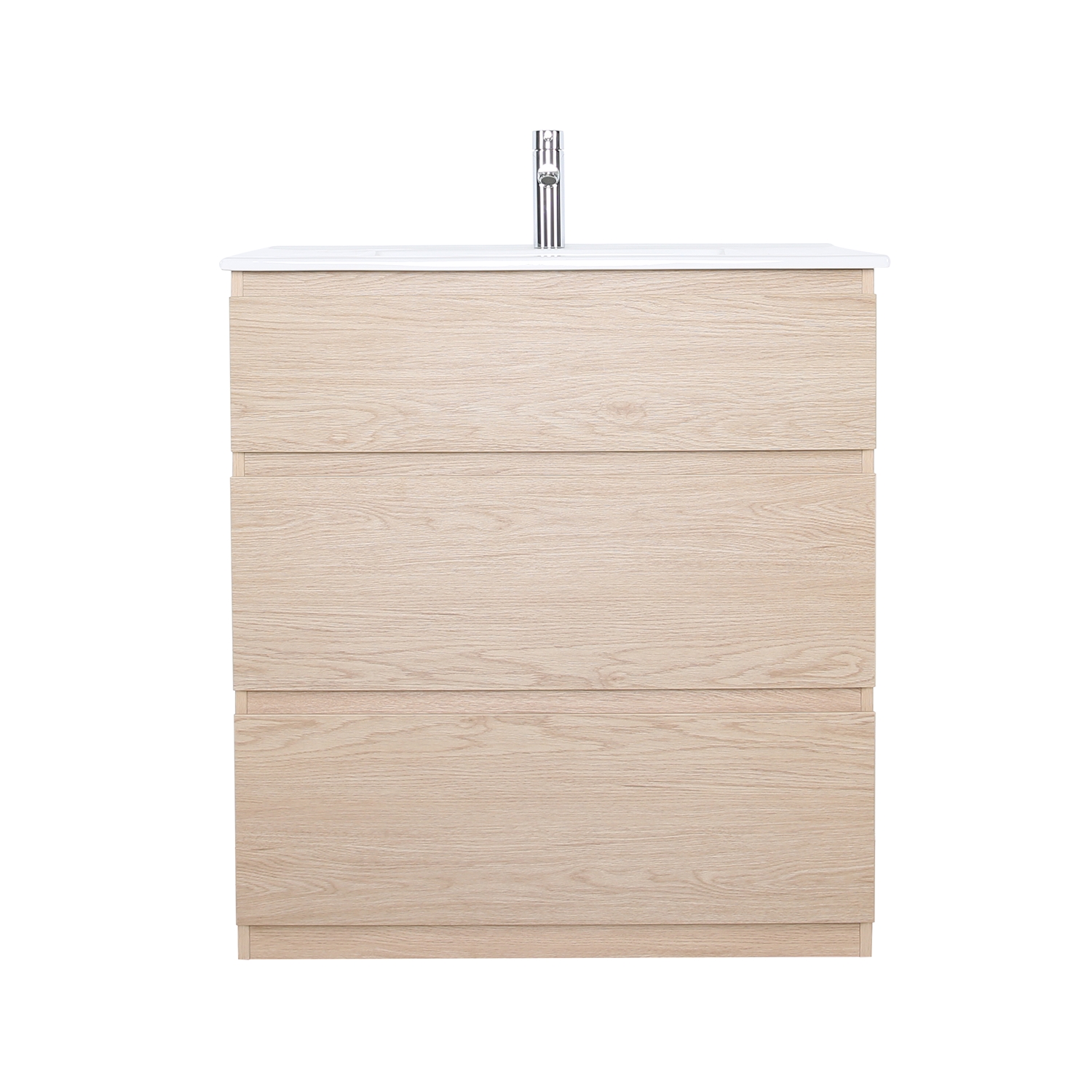 Meuble simple vasque sur pieds 80cm - avec  plan vasque céramique