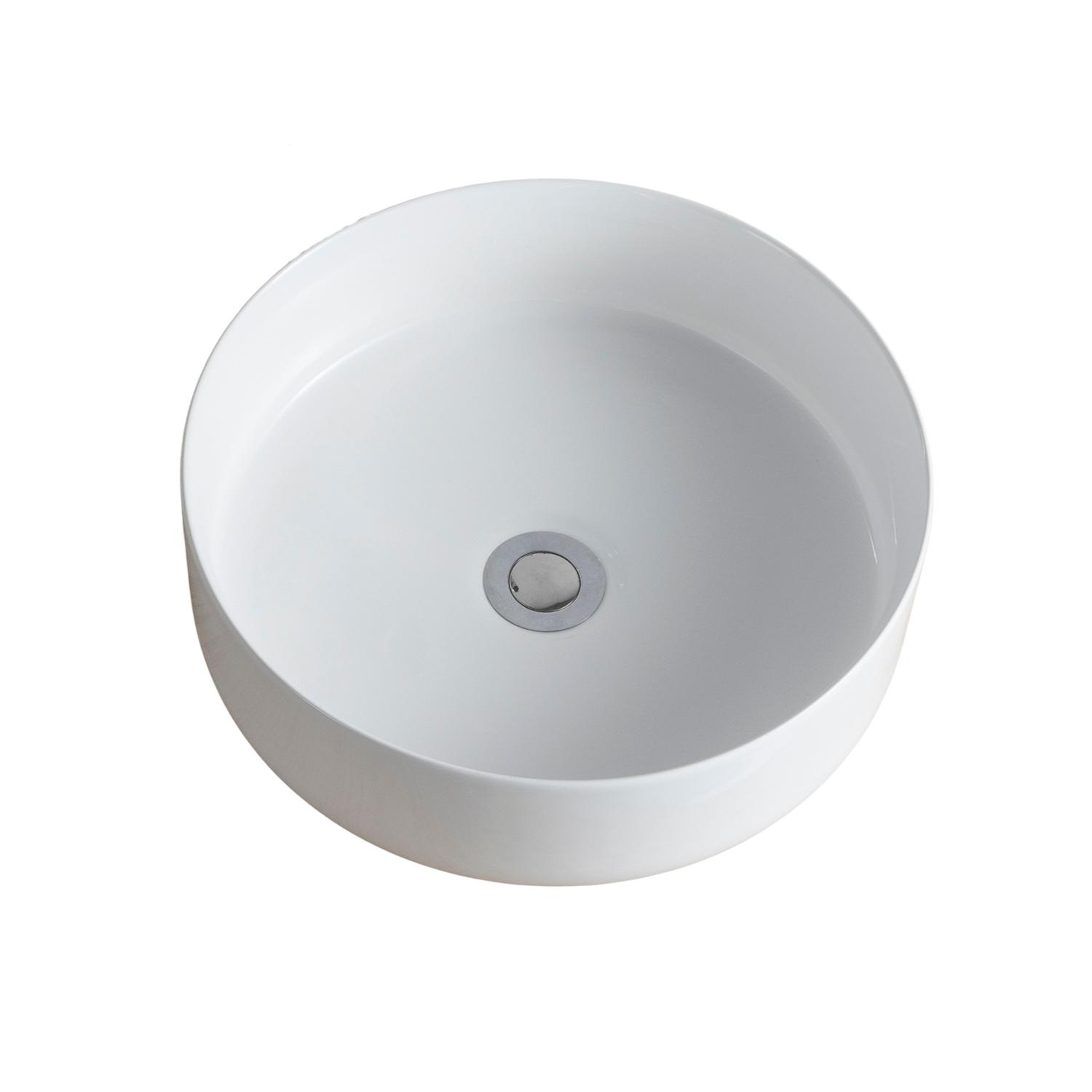 Ensemble meuble sous vasque d'angle avec vasque blanche