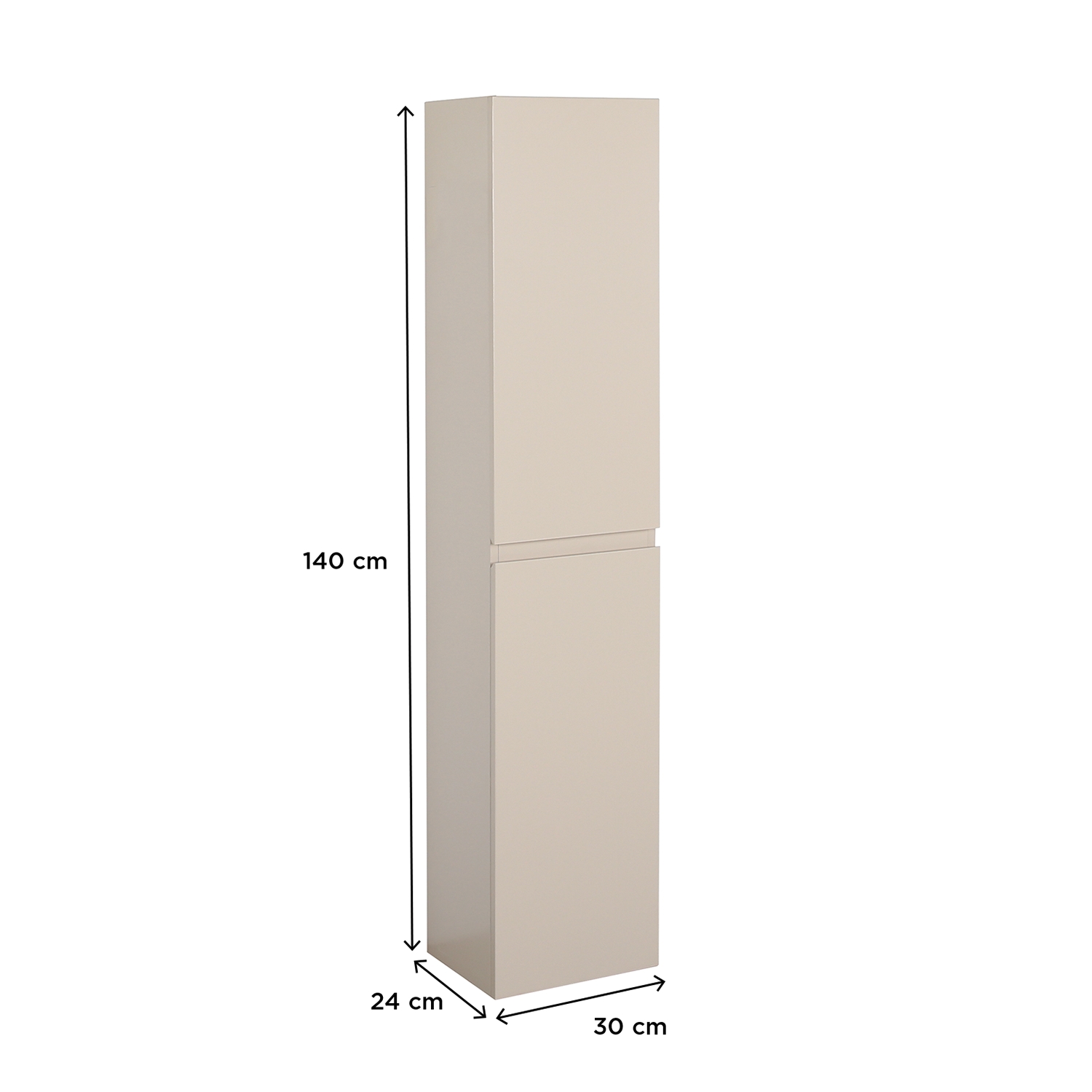 Colonne de salle de bain suspendue 140 cm