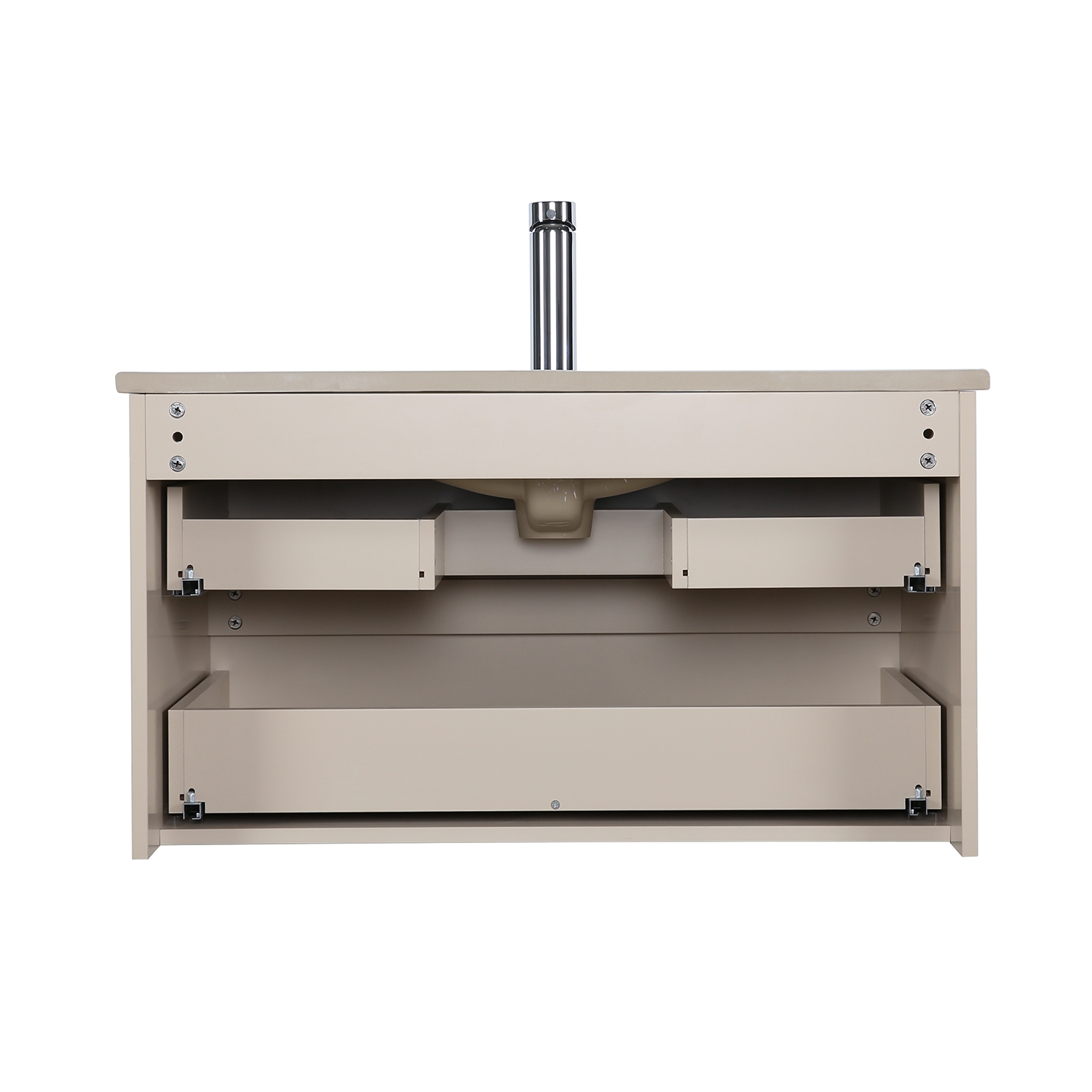 Meuble simple vasque suspendu 80cm - avec plan vasque céramique