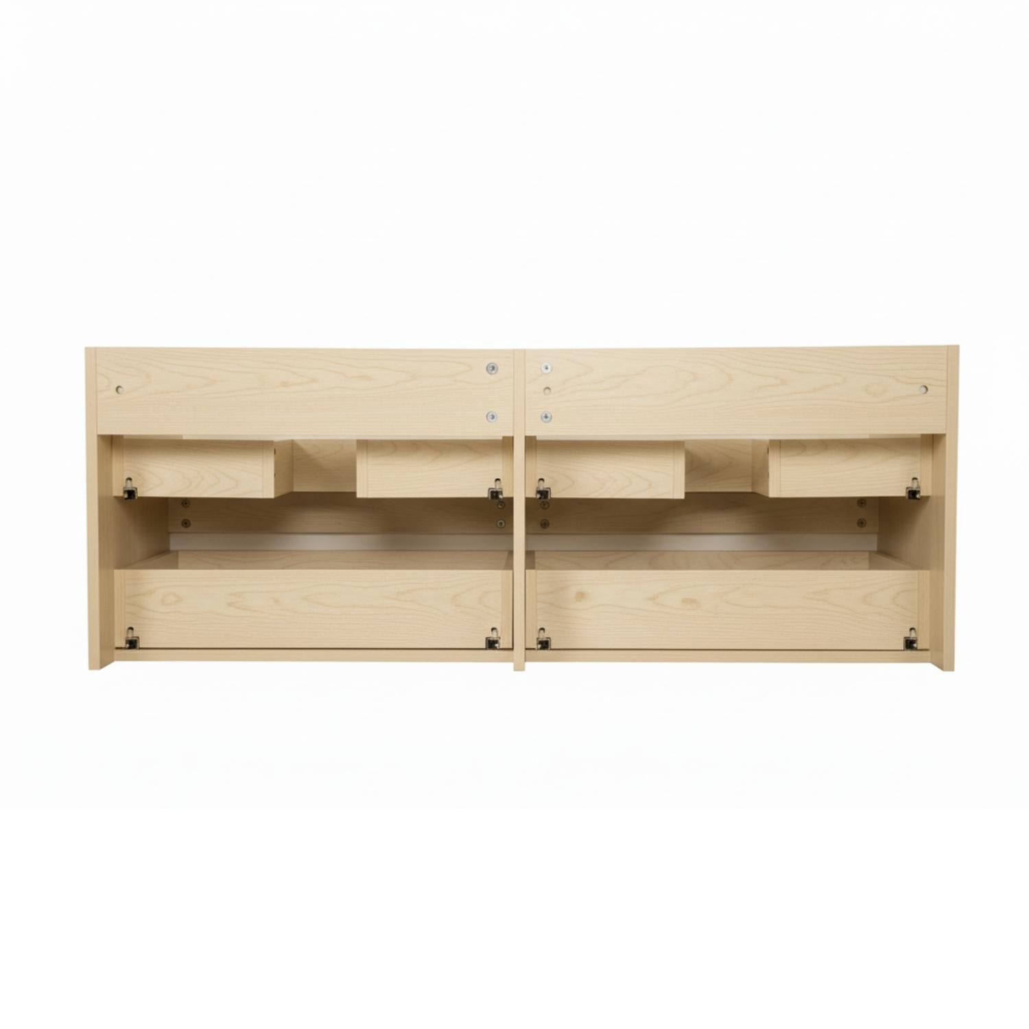 Ensemble meuble double vasque blanc  120cm + vasque + 2 miroirs + 2 robinets chromés + colonne