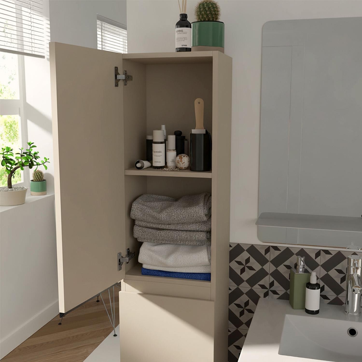 Ensemble double vasque suspendu avec plan bois, vasques, robinets, miroirs et colonne 120cm