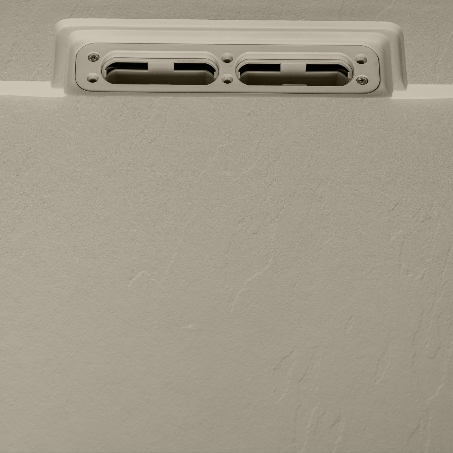 Receveur de douche aspect pierre extra-plat sable - Bonde incluse