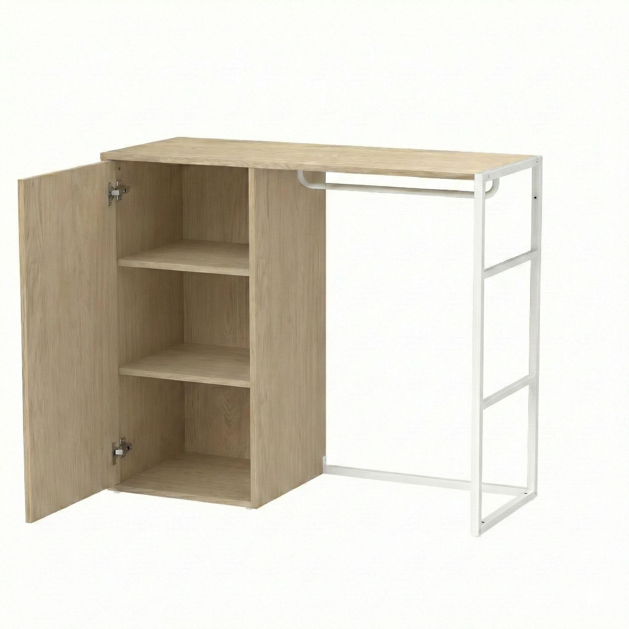 Lot de 2 portants vêtements sous combles modulables 200x85cm