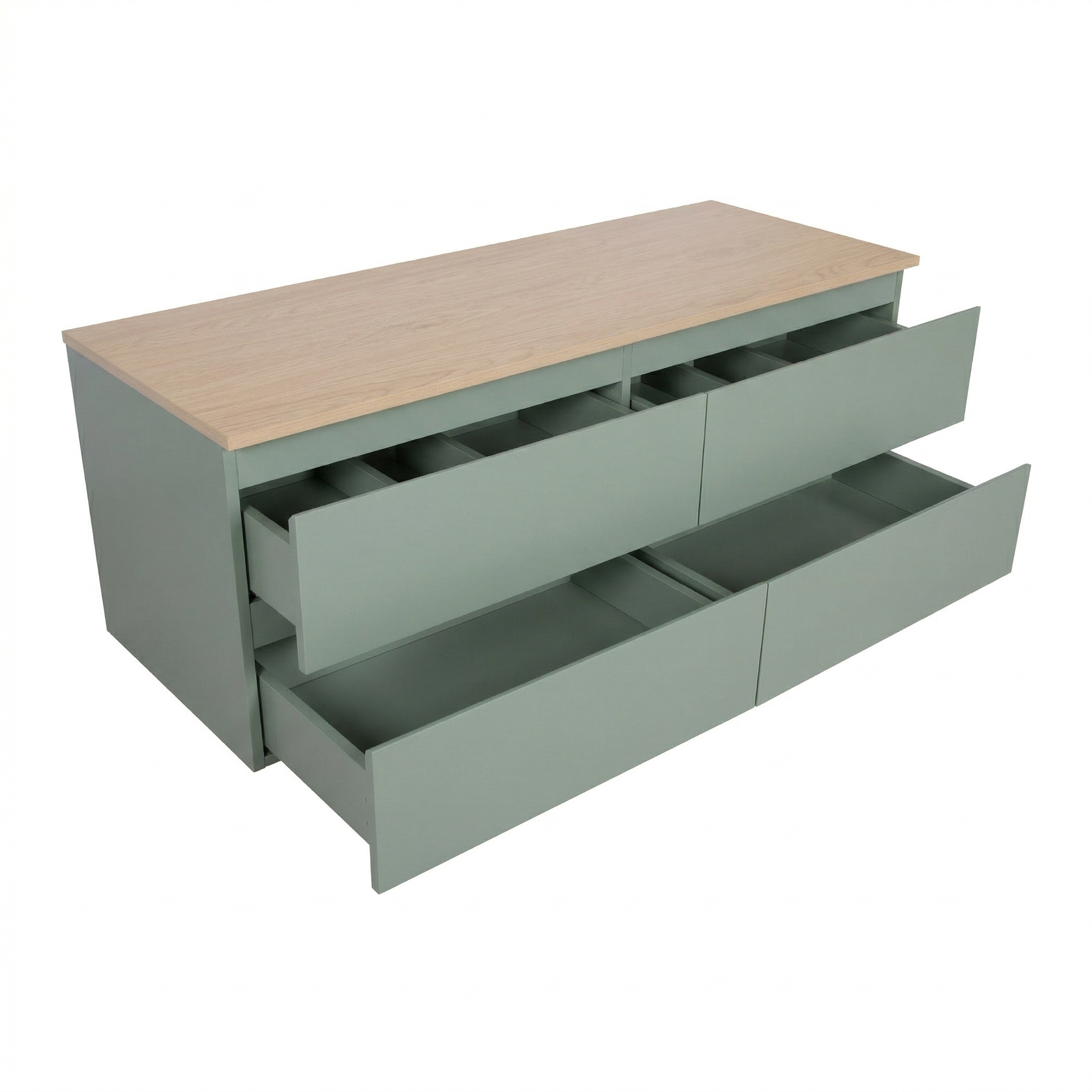 Ensemble double vasque suspendu 120cm avec plan bois, vasques, robinets et miroirs