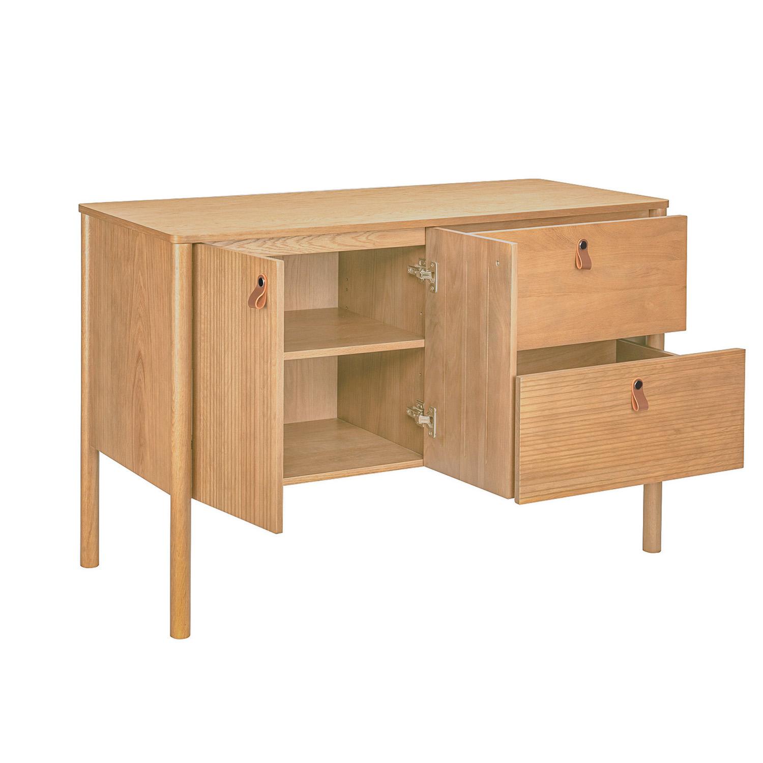 Meuble double vasque sur pieds en chêne 120 cm