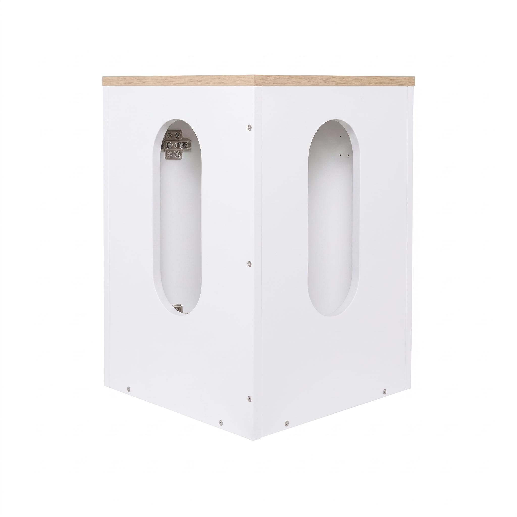 Ensemble lave-mains d'angle avec vasque, robinet et armoire de toilette