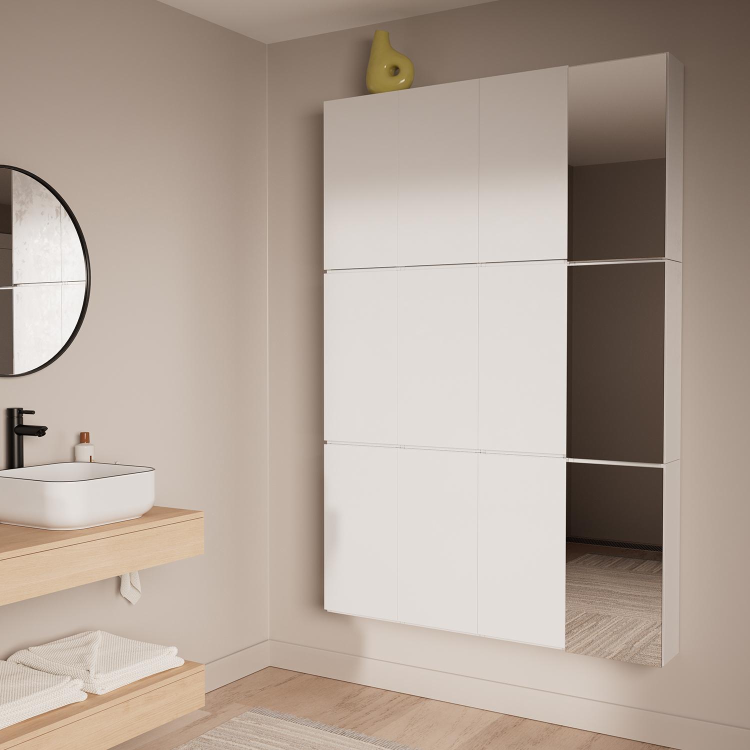 Meuble de rangement - Meuble haut 1 porte - Faible profondeur