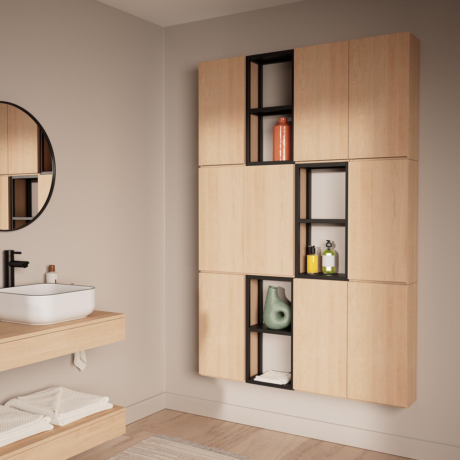 Module de rangement - Etagère en métal - faible profondeur 30x60cm