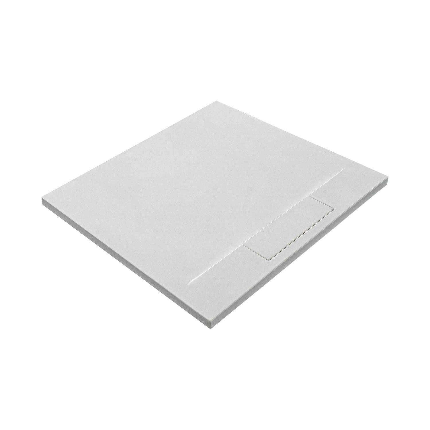 Receveur de douche en résine lisse antidérapant - extra-plat blanc - Bonde incluse