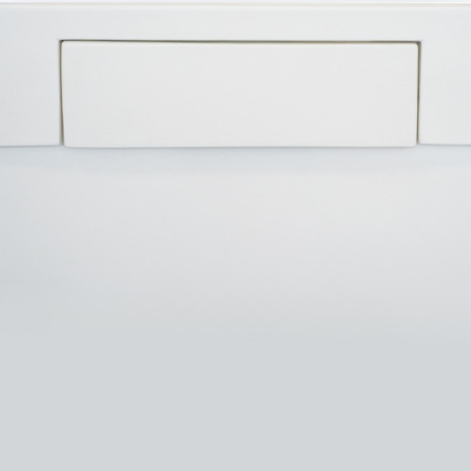 Receveur de douche en résine lisse antidérapant - extra-plat blanc - Bonde incluse