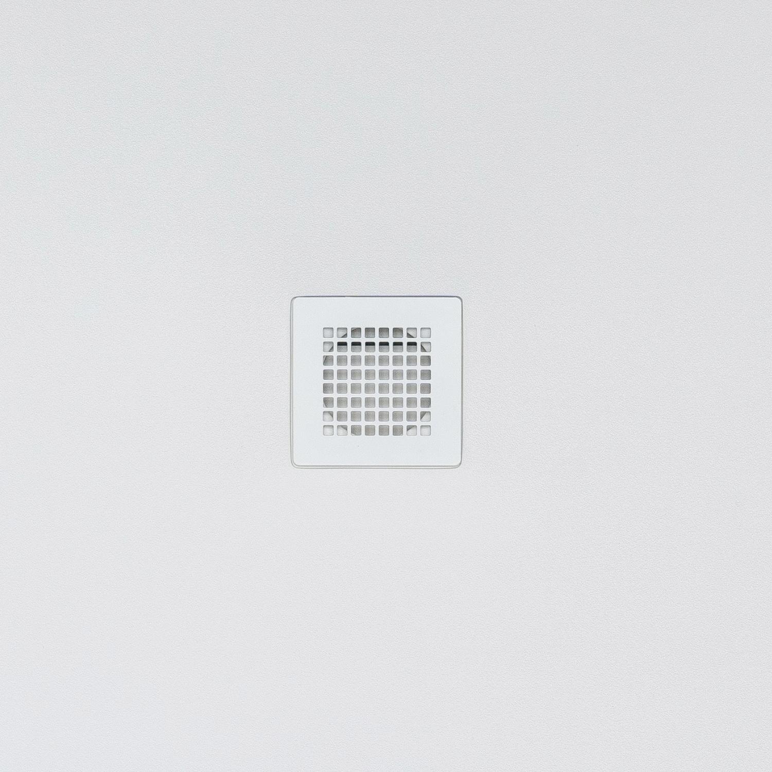 Receveur de douche en résine lisse antidérapant - extra-plat blanc - Bonde incluse