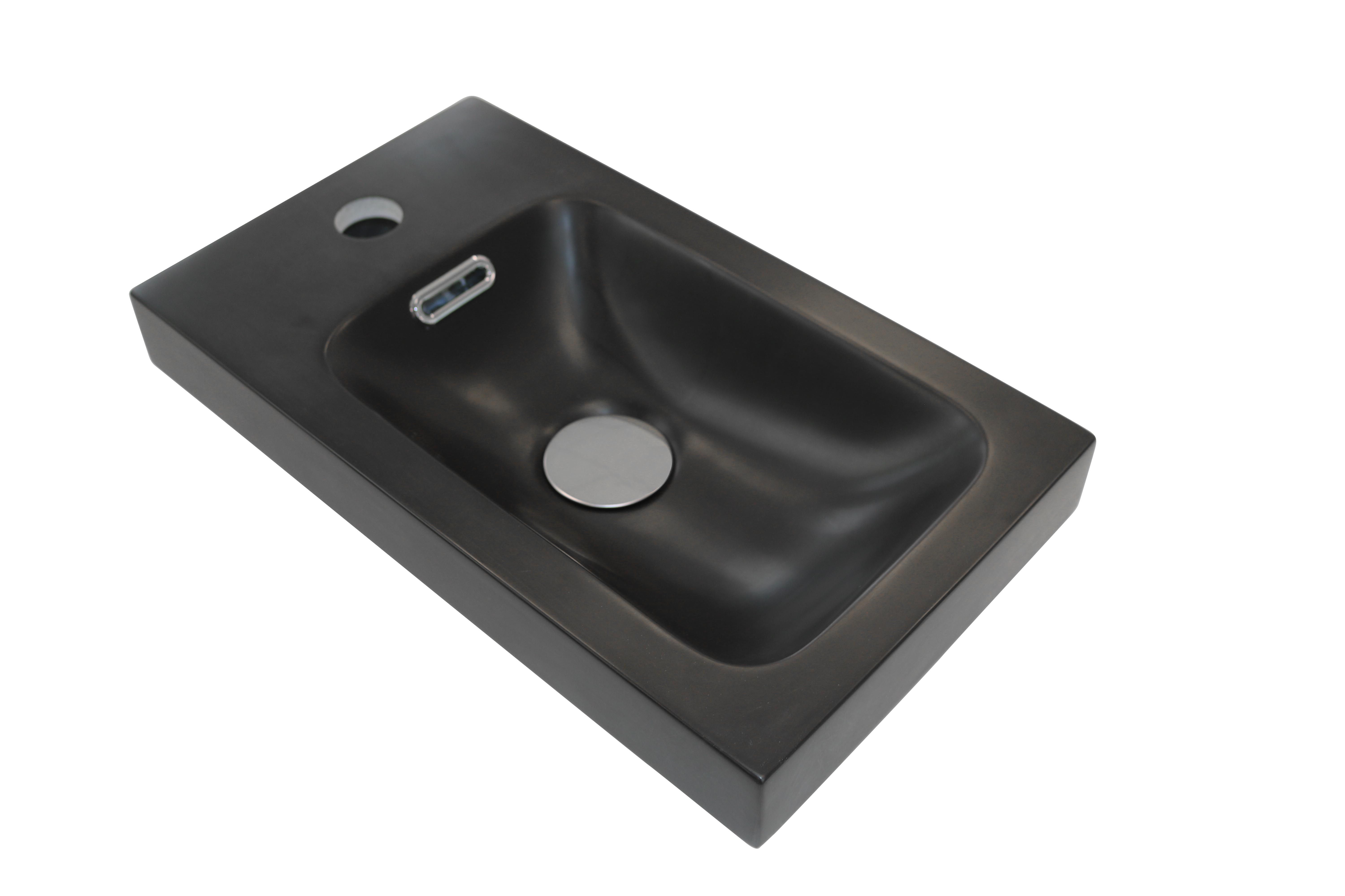 Lave-mains résine L41,5 x P23,5 cm Blanc HAMPTON