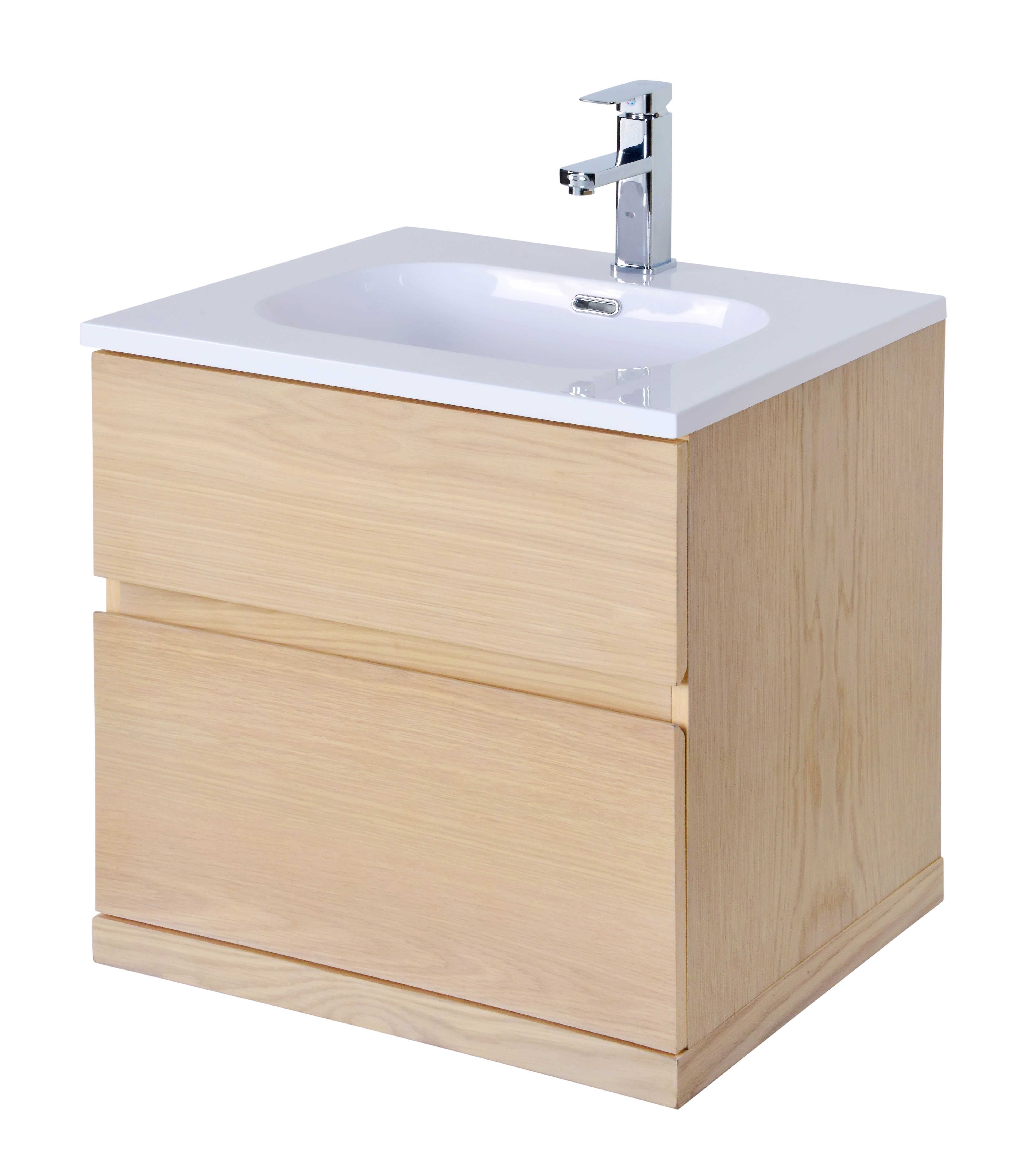 Plan double vasque blanc 60 cm résine ENIO