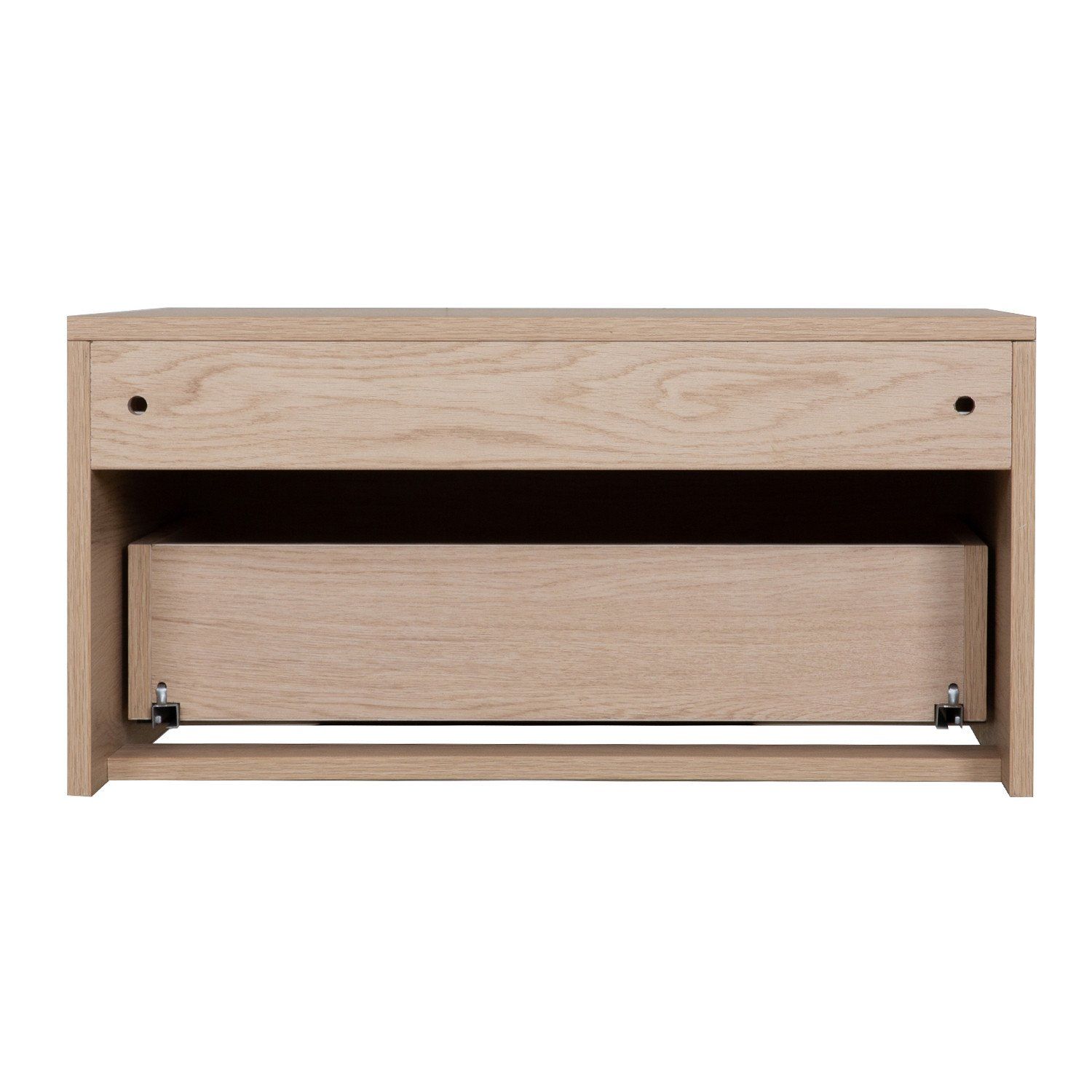 Meuble tiroir / Module de rangement WILL - Décor Chêne ou Blanc Laqué