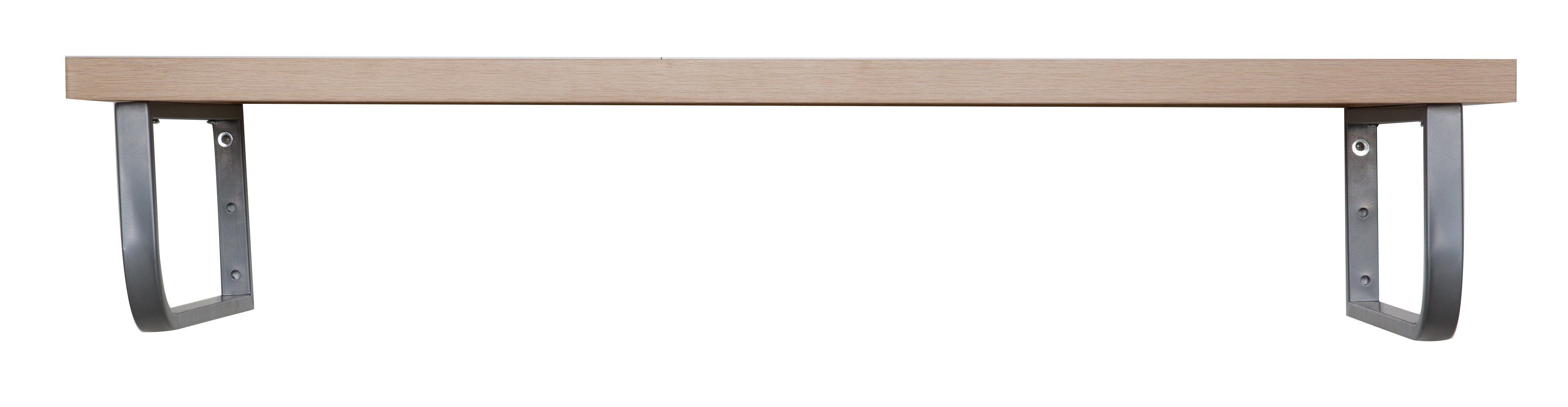 Plan de toilette Salle de Bain à suspendre WILL - 120 cm - Ep. 3,8 cm /12 cm - Décor Chêne /Effet Bé