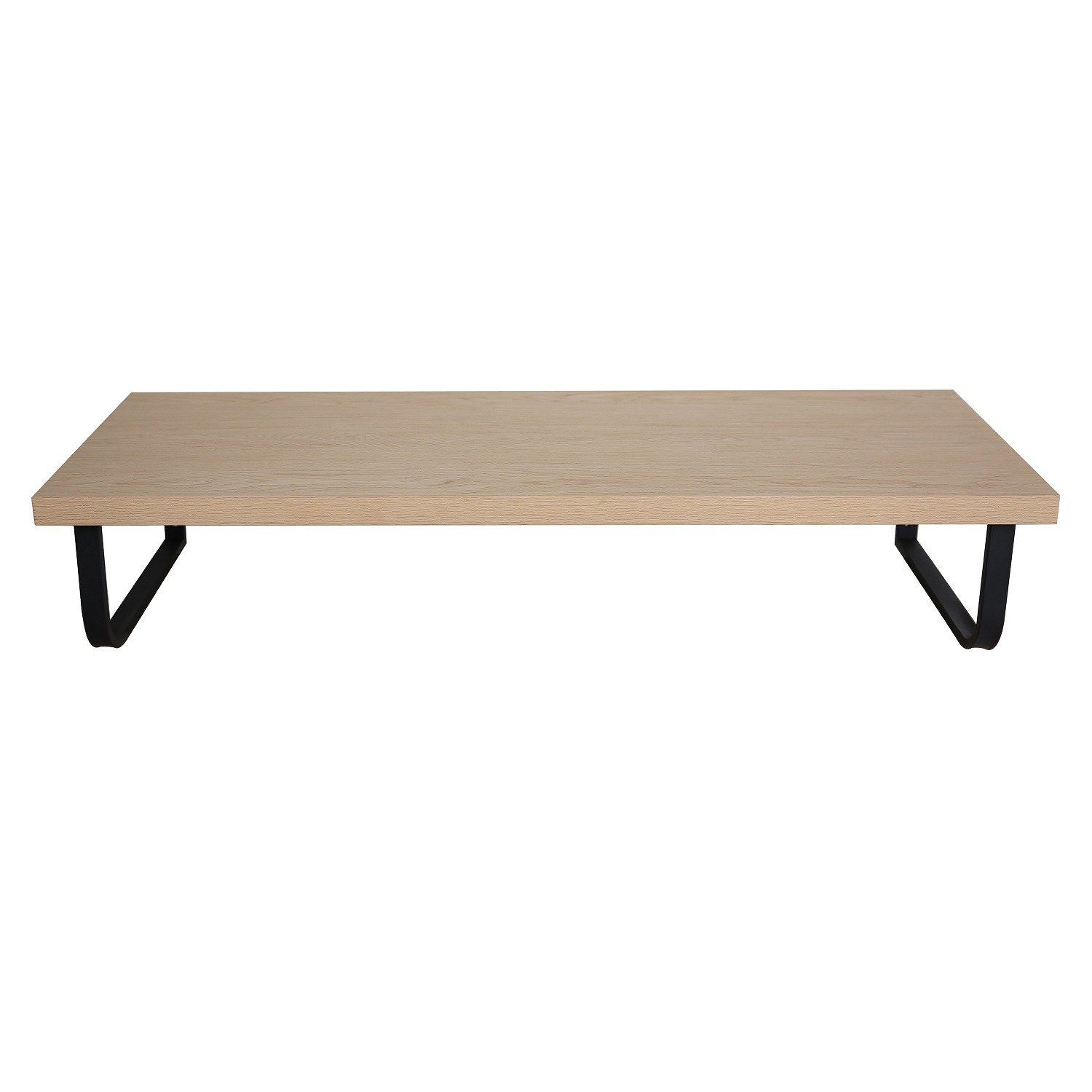 Plan de toilette suspendu pour vasque WILL - 120 cm + Equerres Métal Noir Mat - Décor Chêne / Effet 