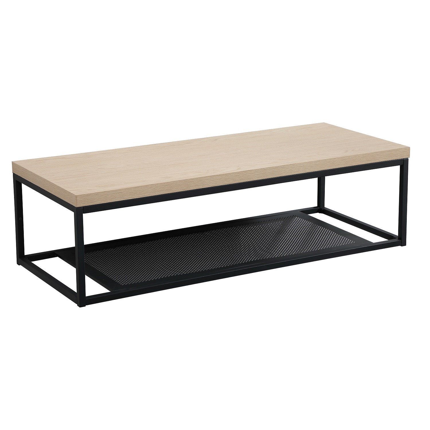 Plan de toilette suspendu pour vasque WILL - Ep. 12 cm L120 cm + Structure Métal Noir Mat - Décor Ch