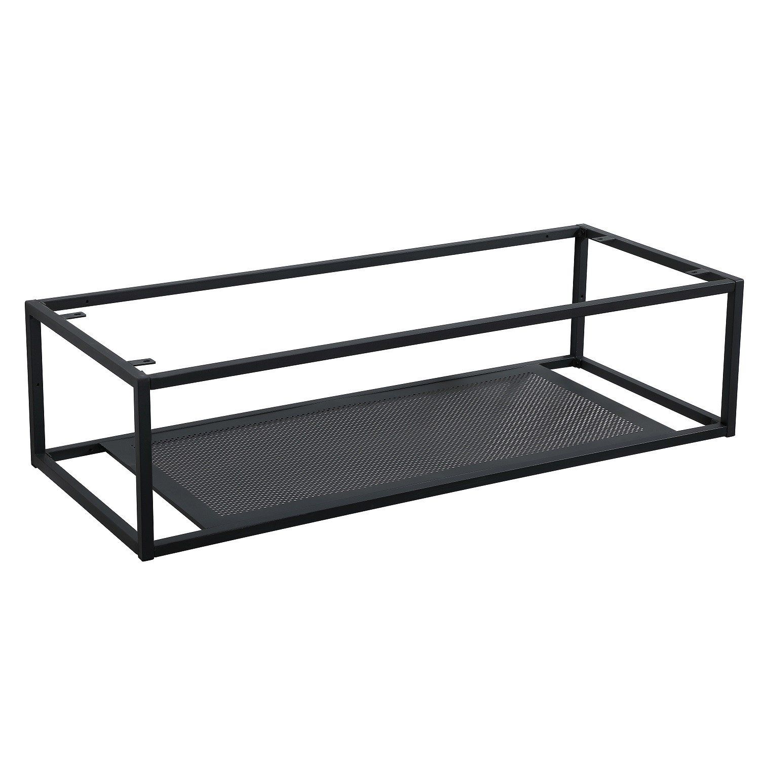 Plan de toilette suspendu pour vasque WILL - Ep. 12 cm L120 cm + Structure Métal Noir Mat - Décor Ch