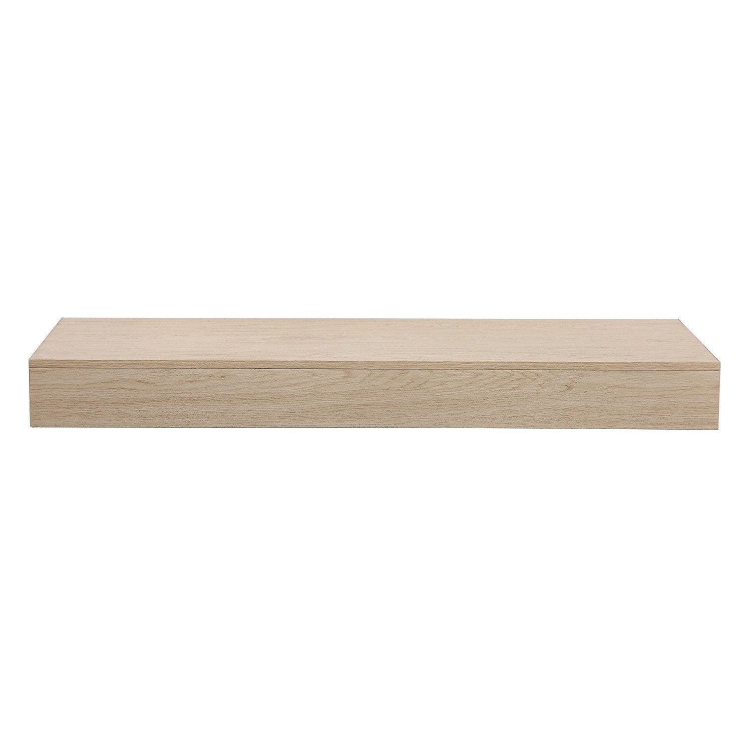 Plan de toilette suspendu pour vasque WILL - 120 cm - Ep. 12 cm + Equerres invisibles - Décor Chêne