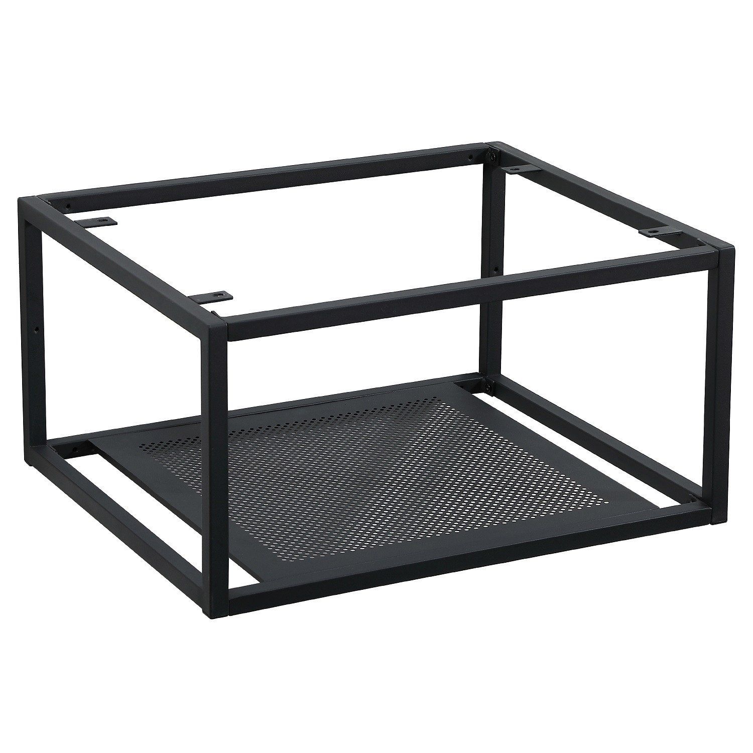 Structure métal - Support à suspendre Métal Noir Mat pour Plan de toilette Salle de Bain - 60 cm WIL