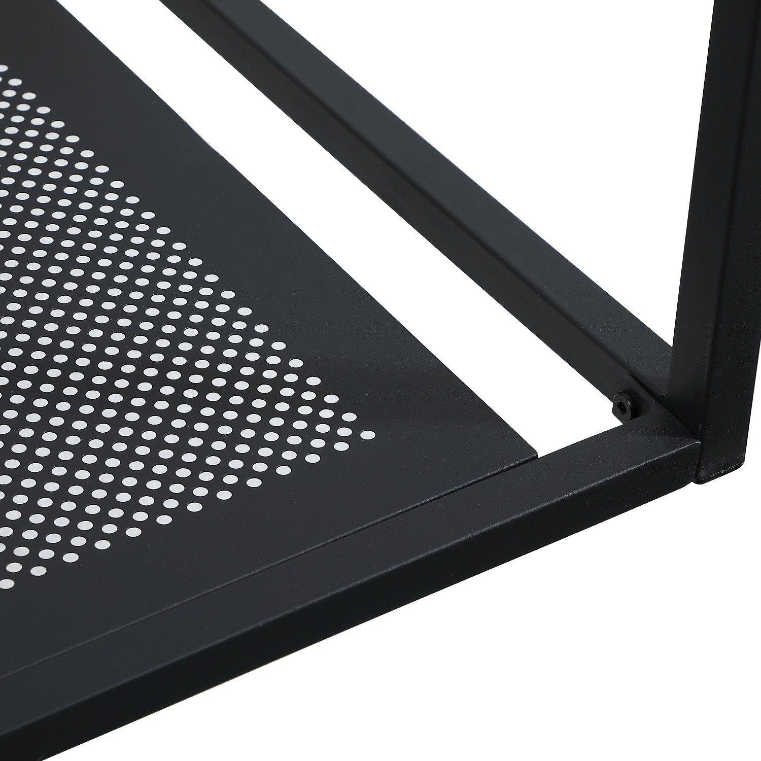 Structure métal - Support à suspendre Métal Noir Mat pour Plan de toilette Salle de Bain - 120 cm WI