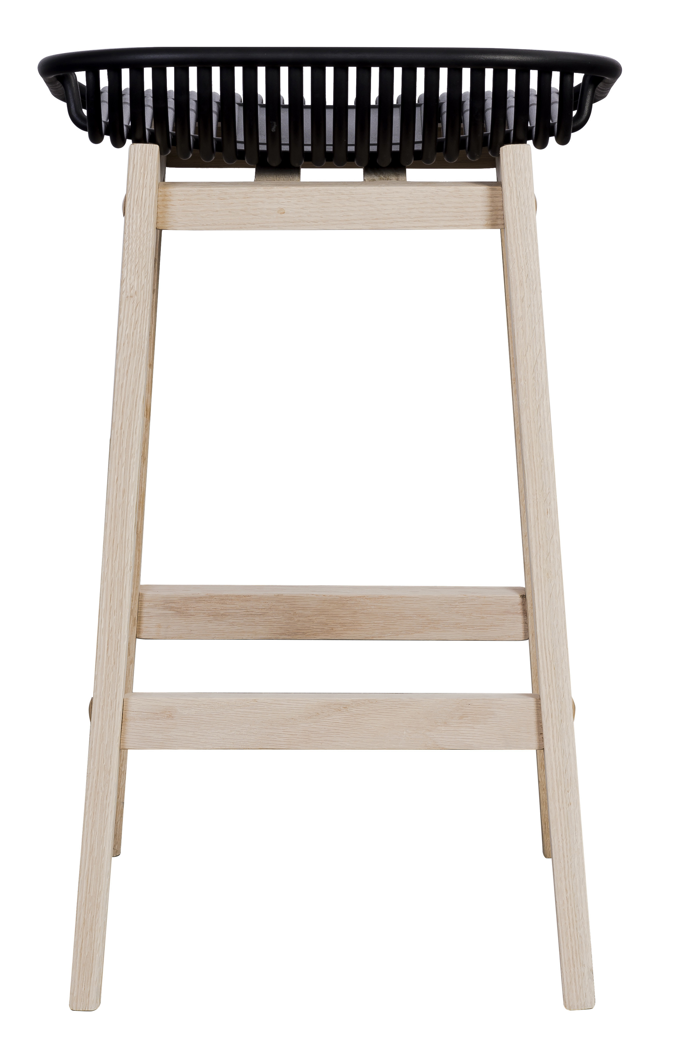 Tabourets de Bar Îlot Central Bois et Noir H65cm MALMO| Lot de 2