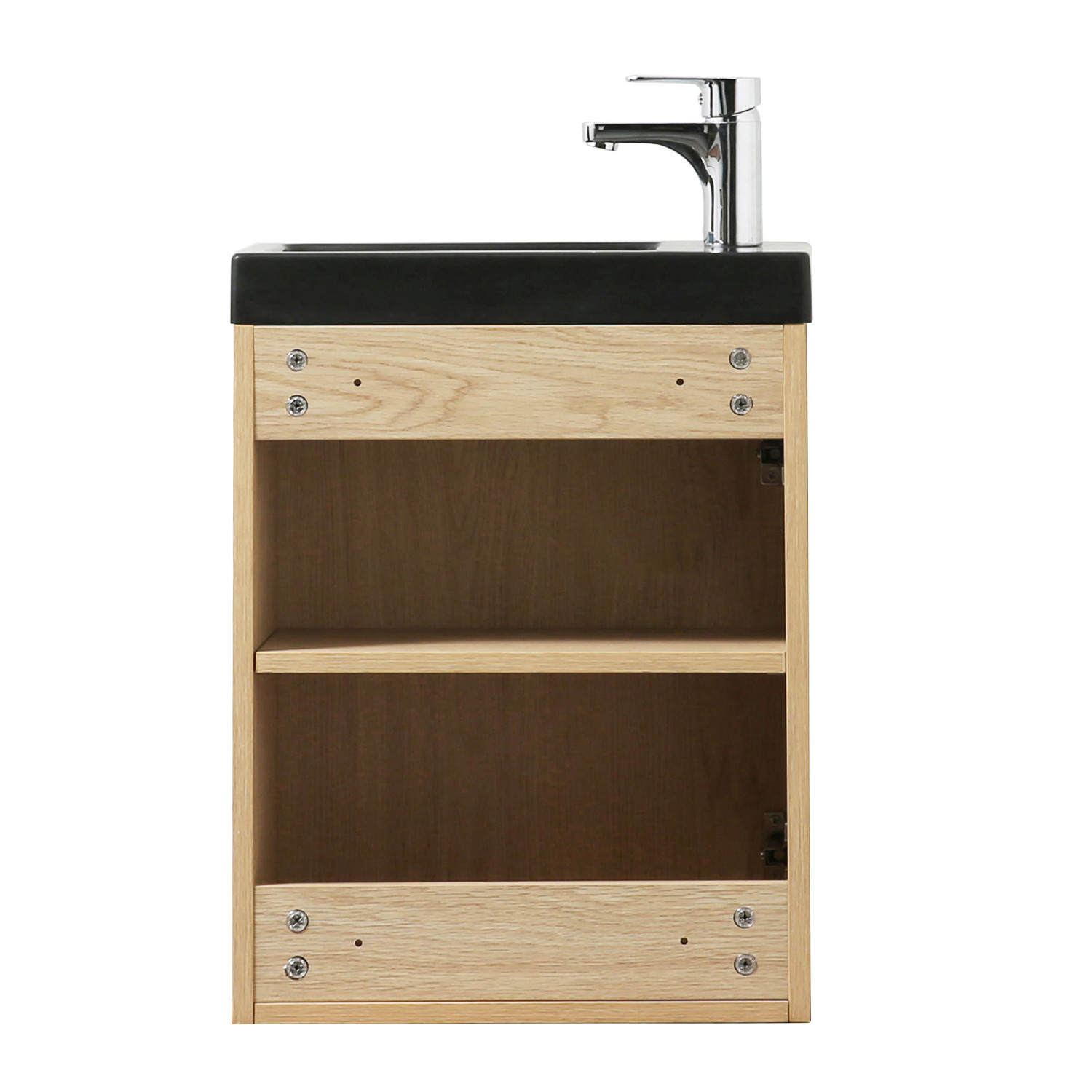 PACK LAVE-MAINS NEVADA DECOR CHENE VSQ NOIRE + ROBINET CHROME