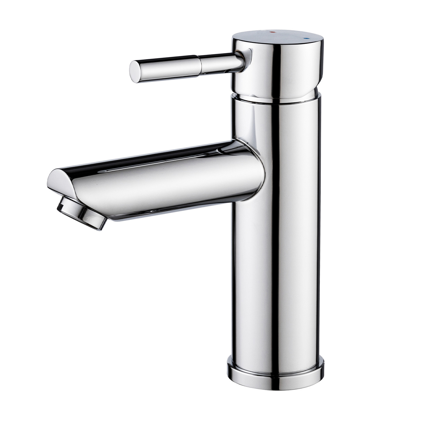 Robinet meuble de salle de bain chromé - Bec bas